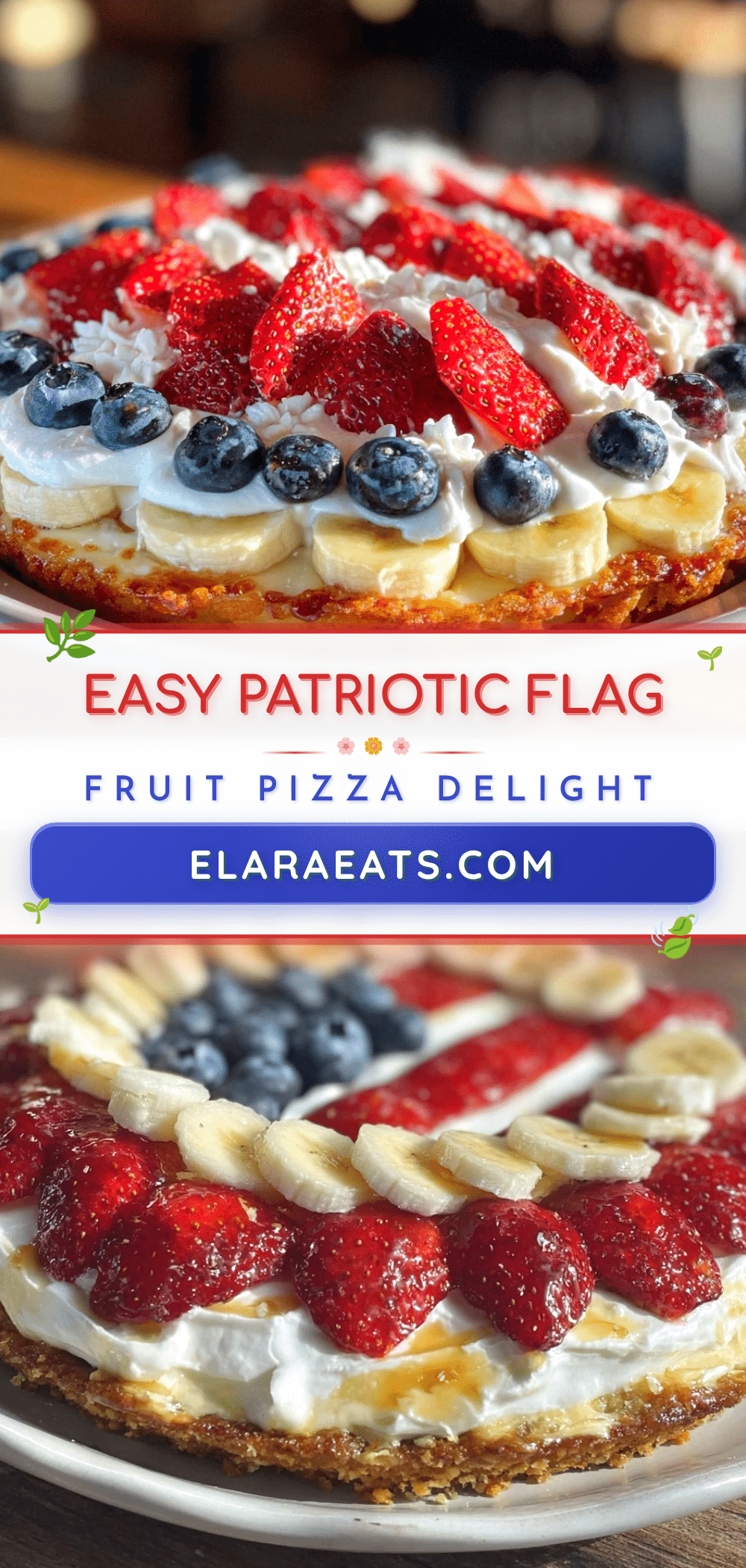 patriotic flag fruit pizza recipe