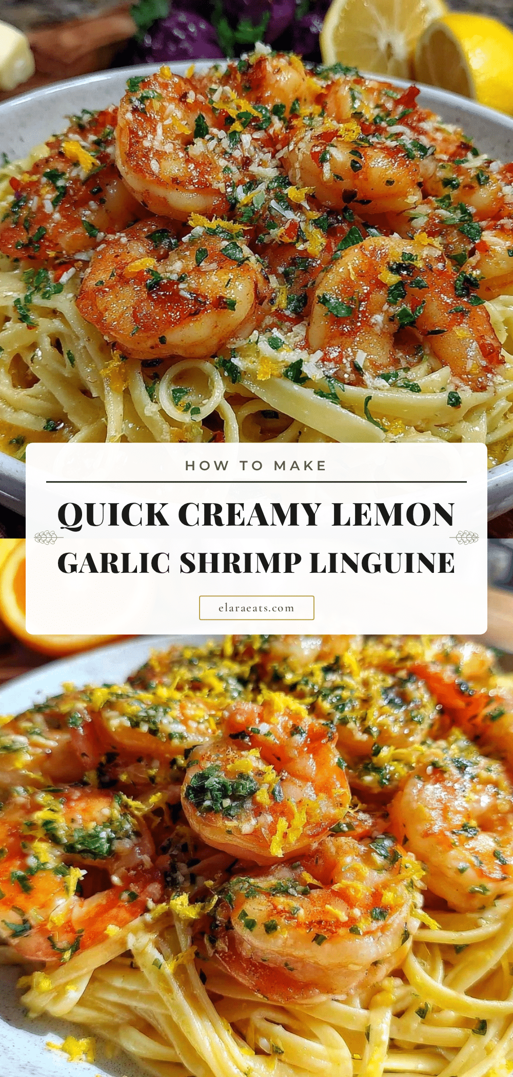 quick creamy lemon garlic butter shrimp linguine recipe