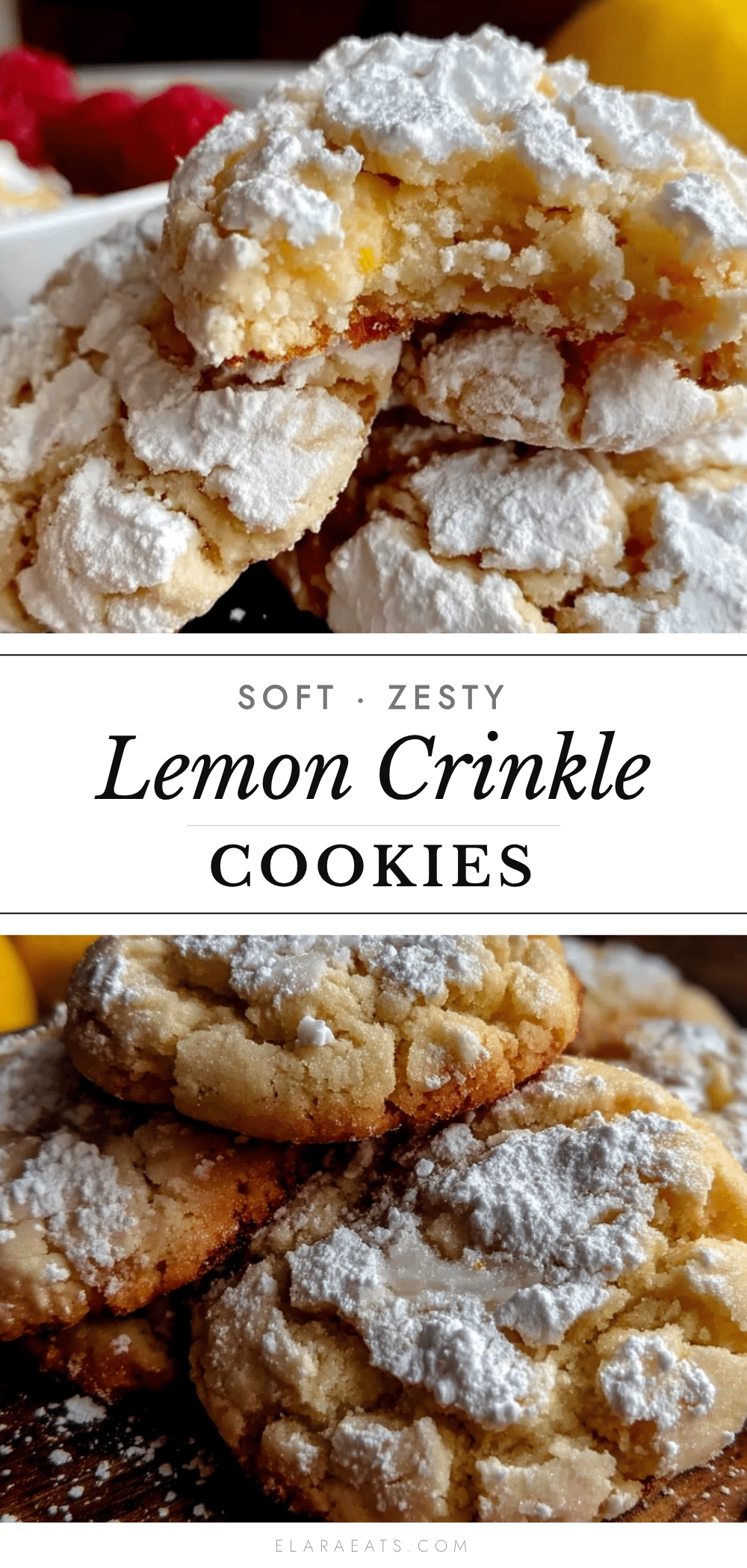 Soft Lemon Crinkle Cookies recipe