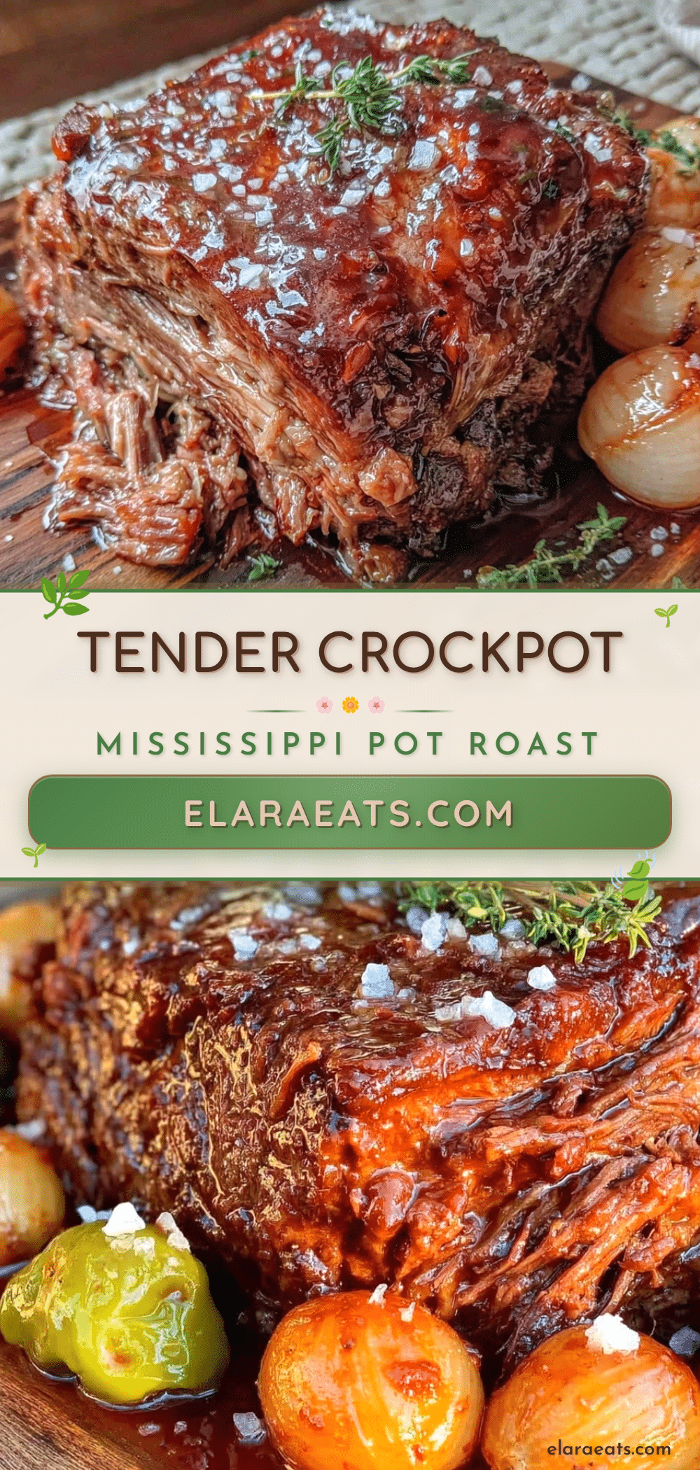 Tender Crockpot Mississippi Pot Roast recipe
