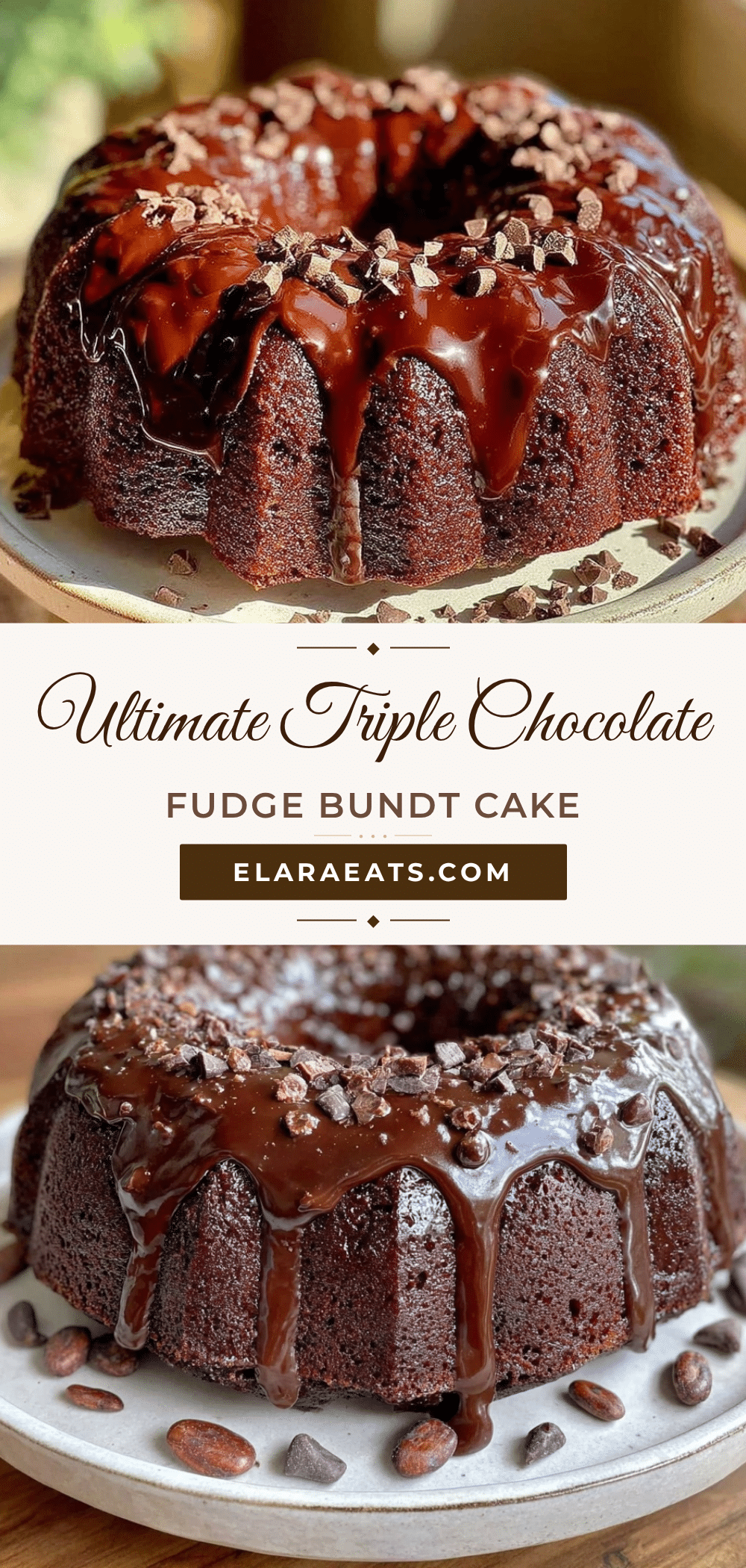triple chocolate fudge bundt cake recipe