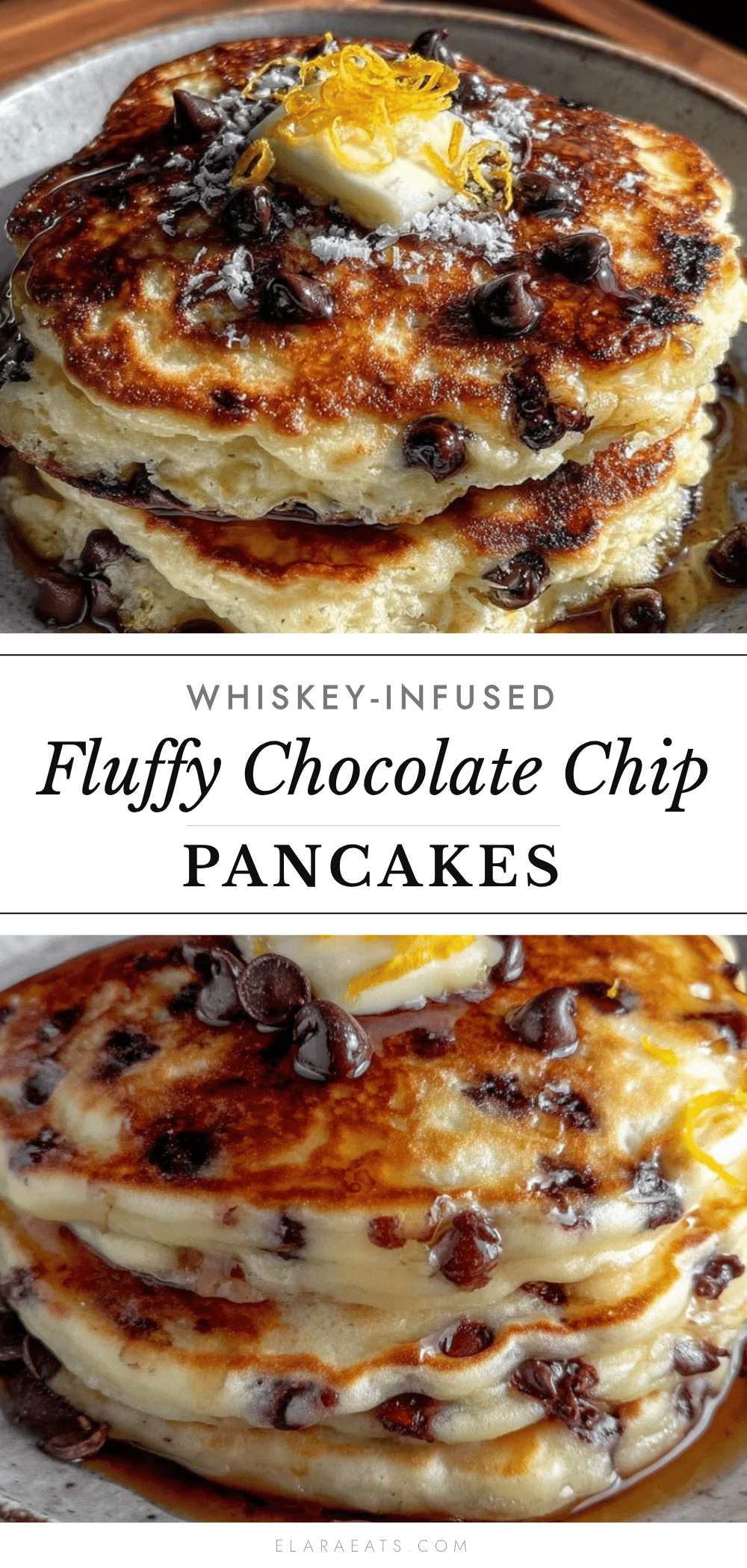 whiskey-infused chocolate chip pancakes recipe