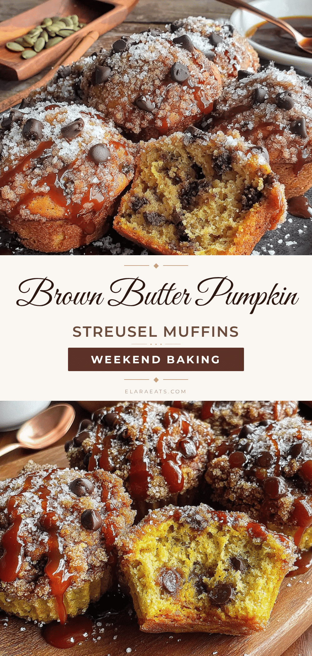 brown butter pumpkin chocolate chip muffins recipe