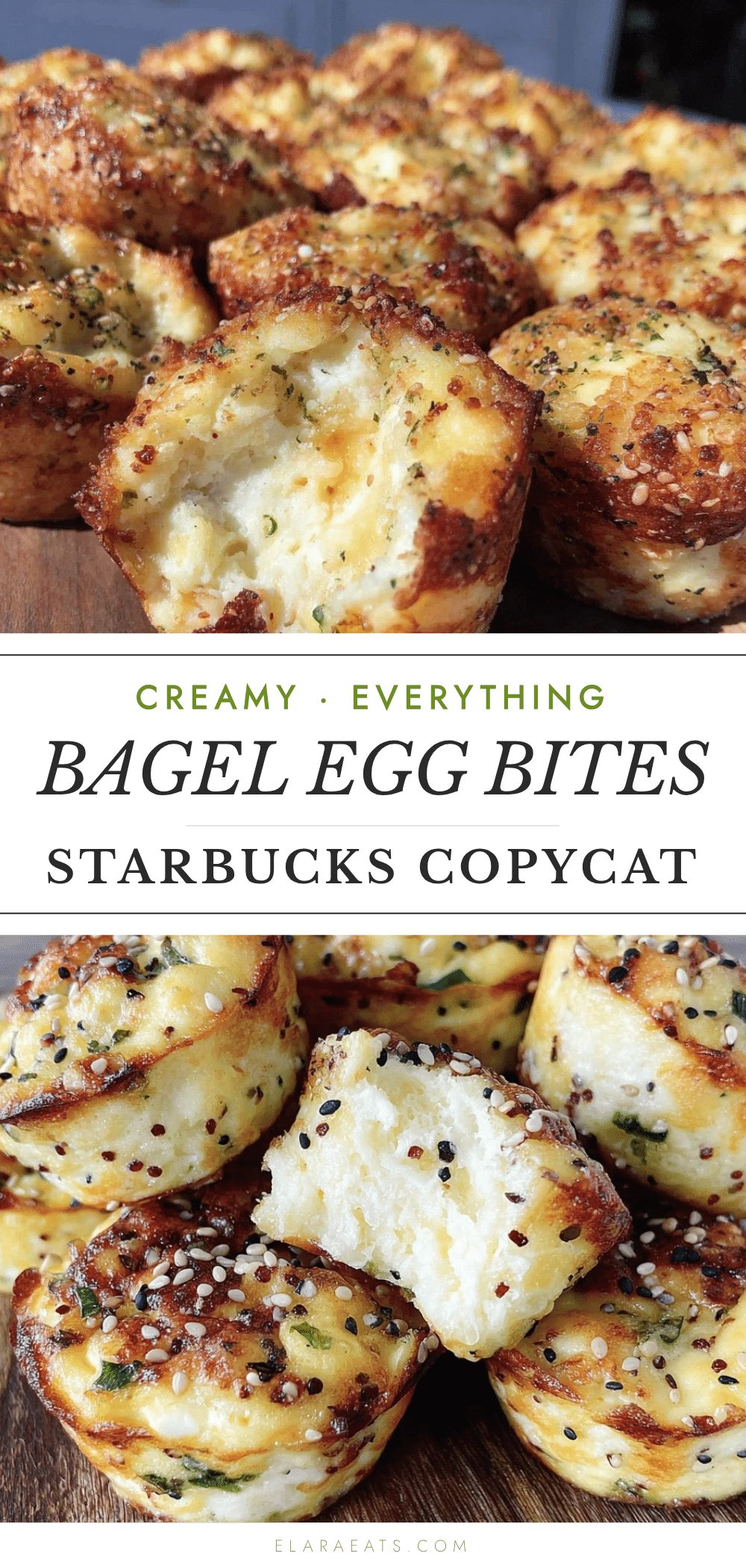 creamy everything bagel egg bites recipe