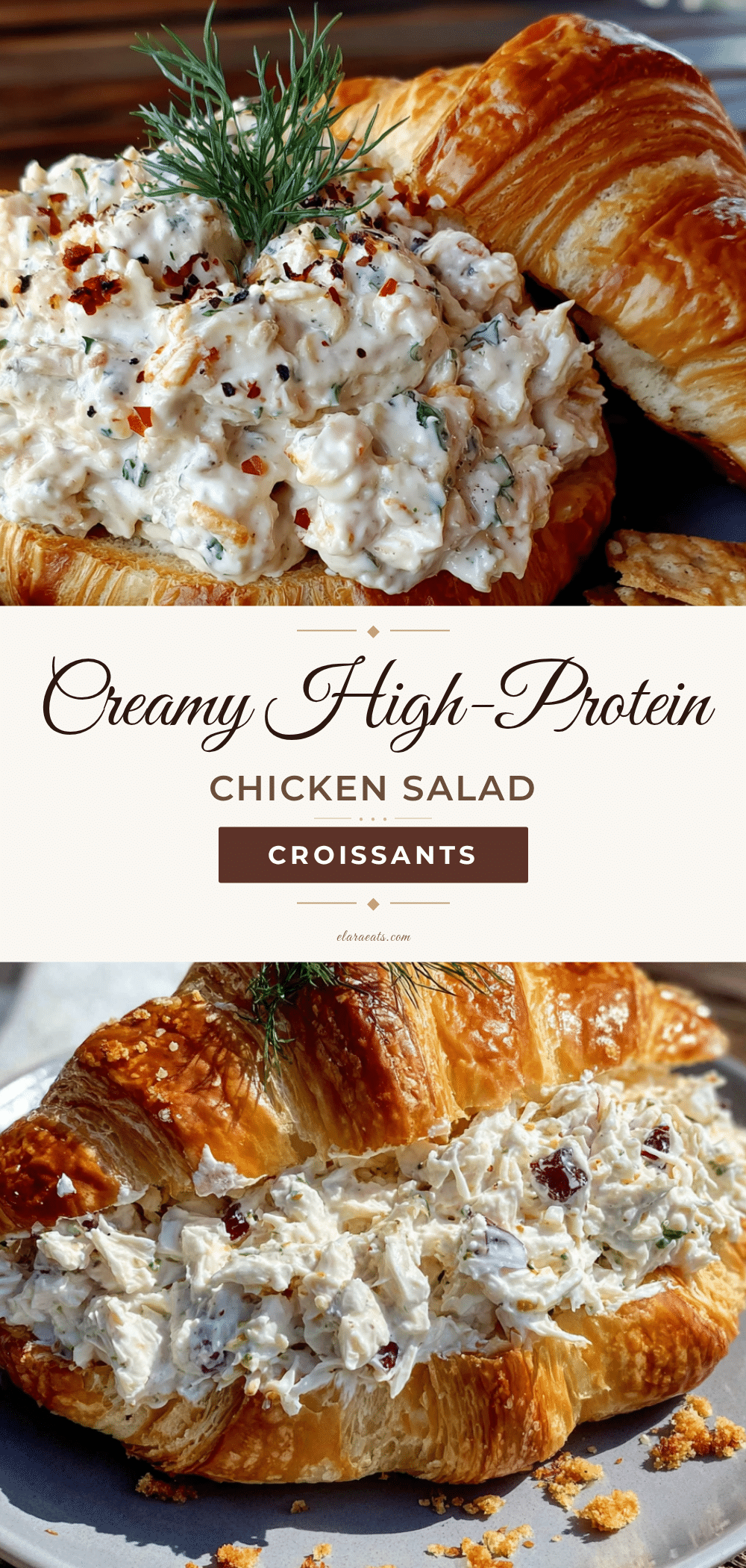creamy high-protein chicken salad with Greek yogurt and dill recipe