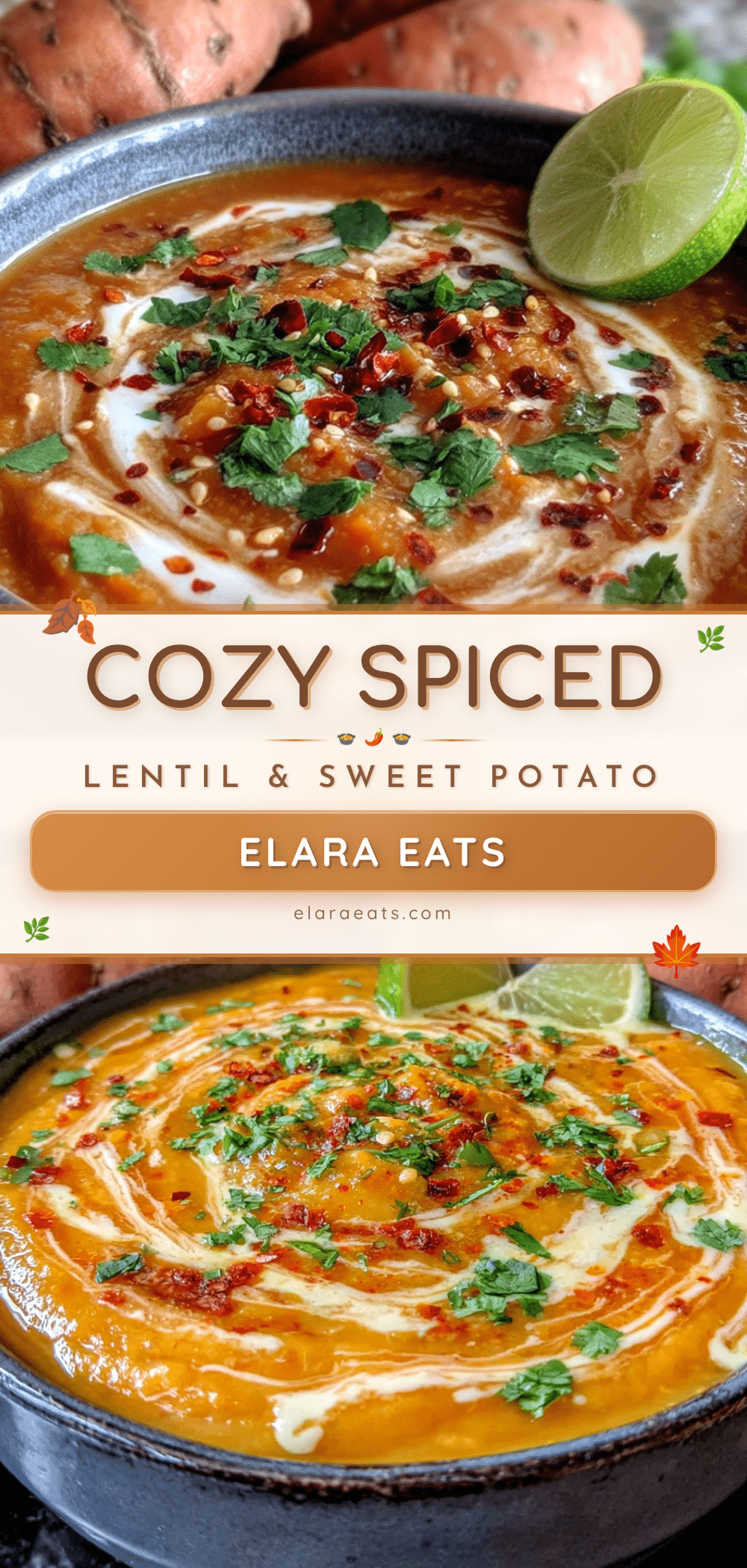 creamy spiced lentil sweet potato soup recipe