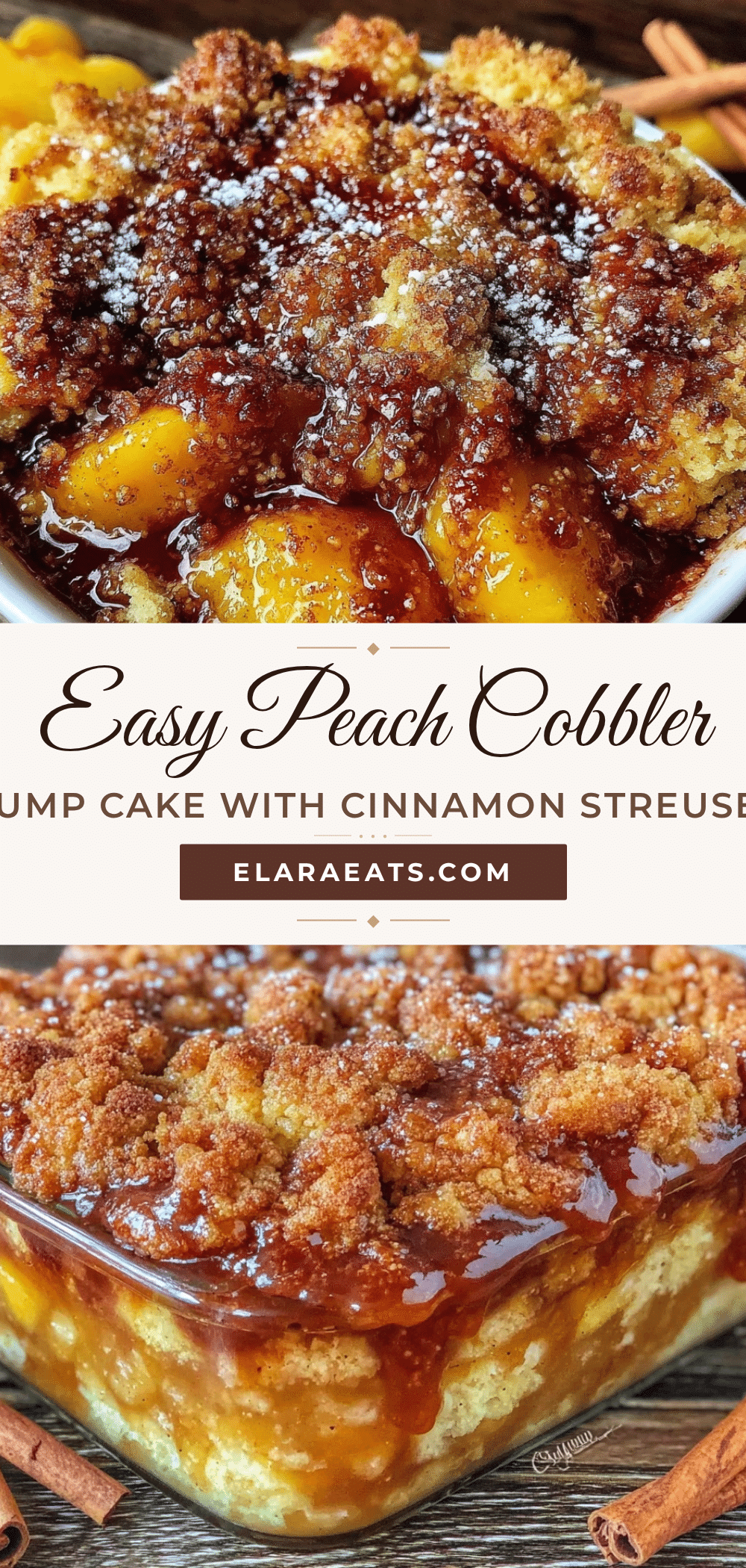 easy peach cobbler dump cake recipe