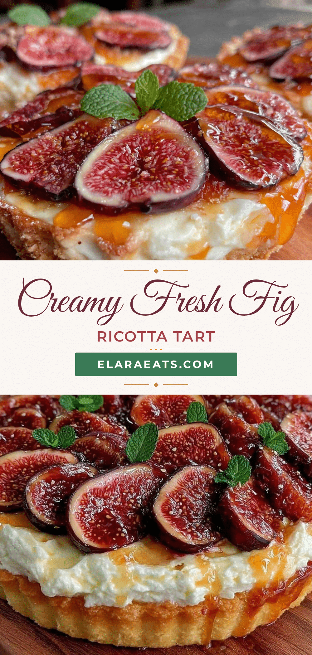 fresh fig ricotta tart recipe