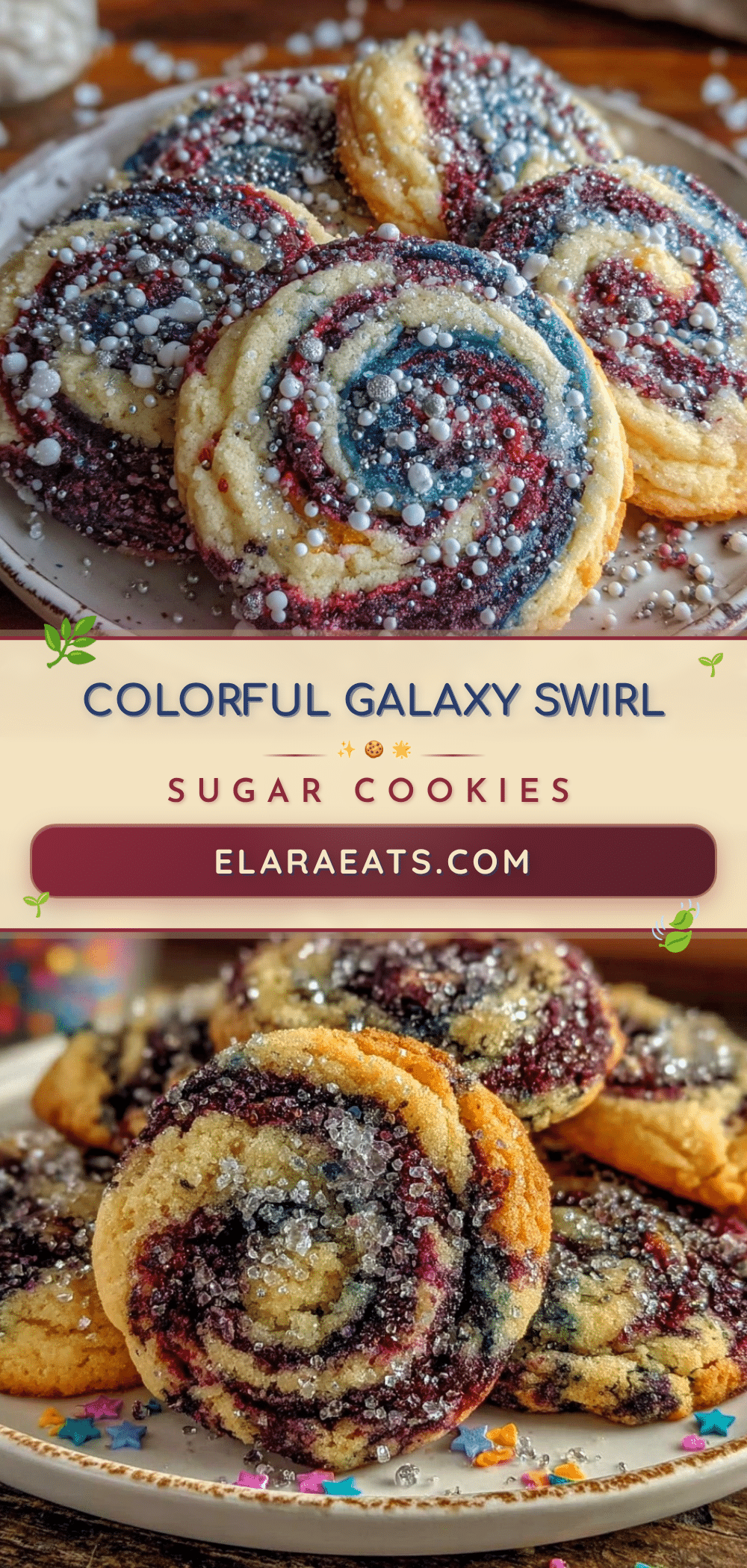 galaxy swirl sugar cookies recipe
