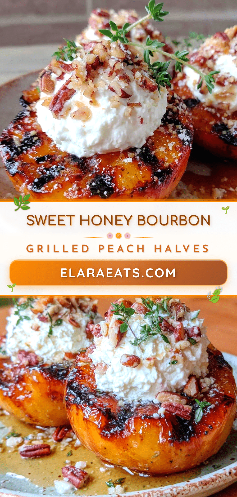honey bourbon grilled peach halves recipe