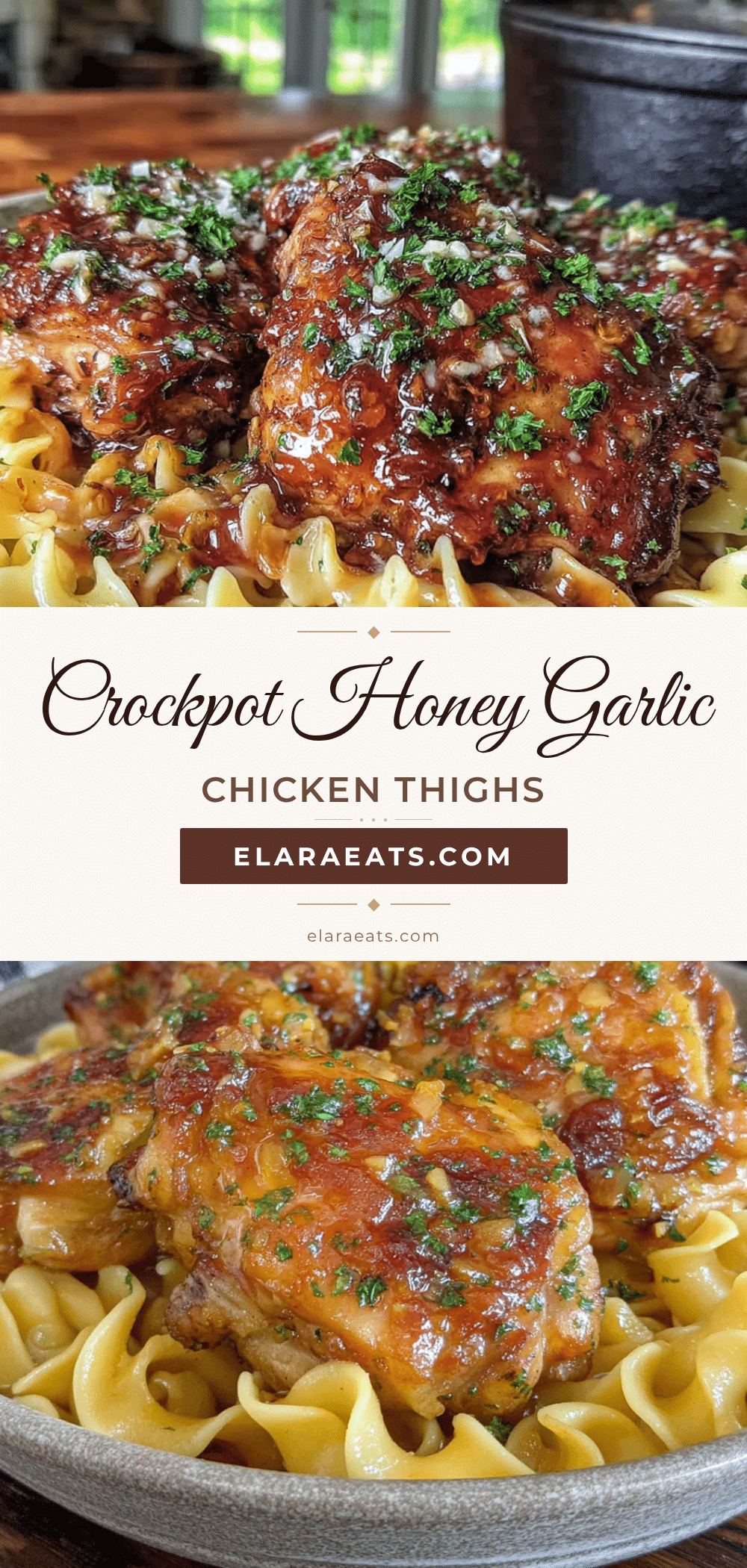 honey garlic crockpot chicken thighs recipe