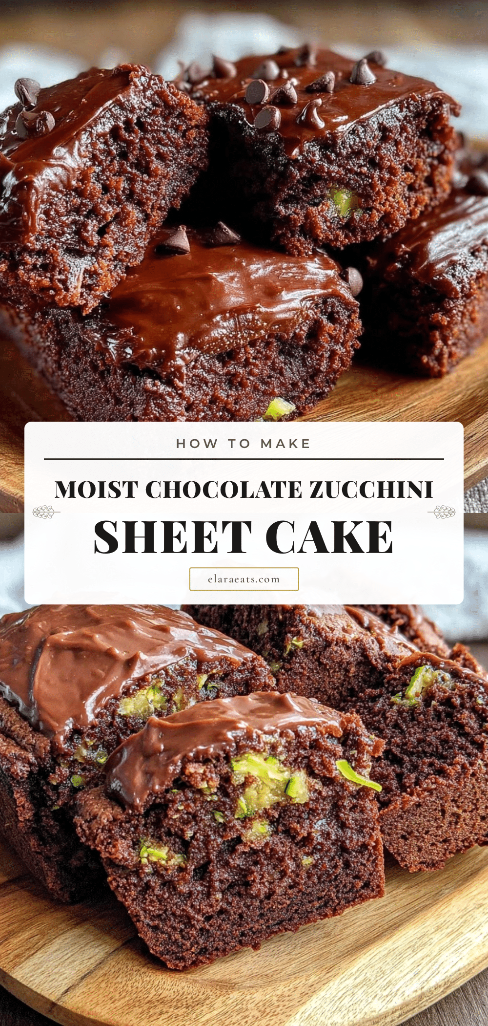 moist homemade chocolate zucchini sheet cake recipe