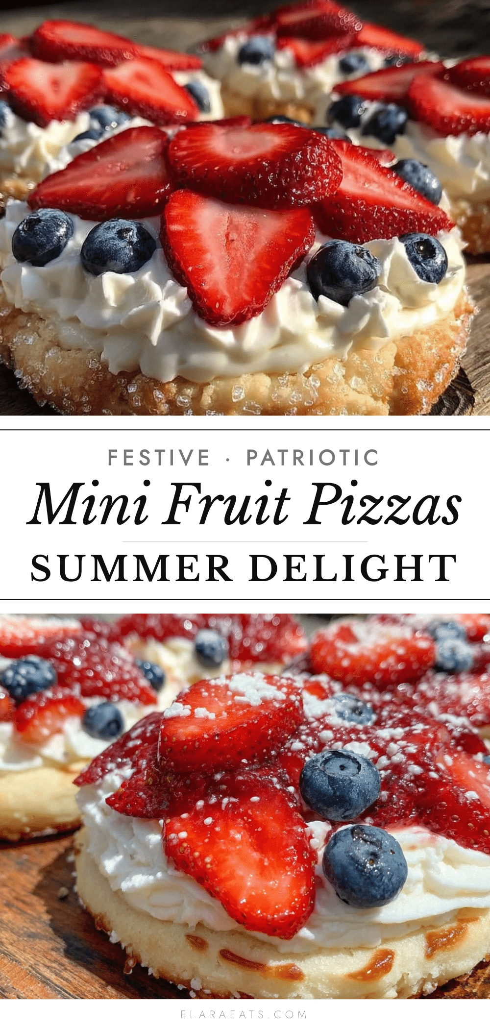 perfect patriotic mini fruit pizzas recipe