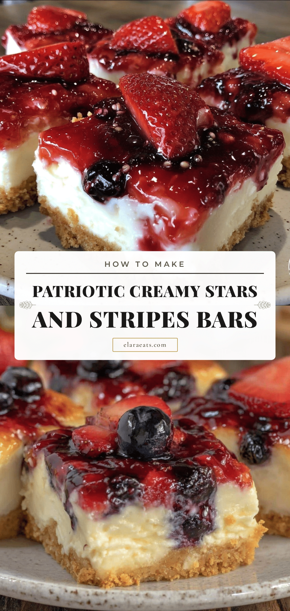 Stars & Stripes Cheesecake Bars recipe