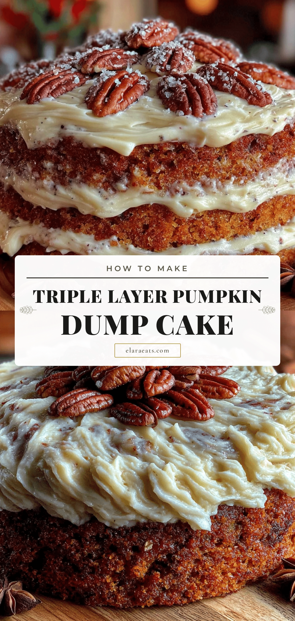 triple layer pumpkin dump cake recipe
