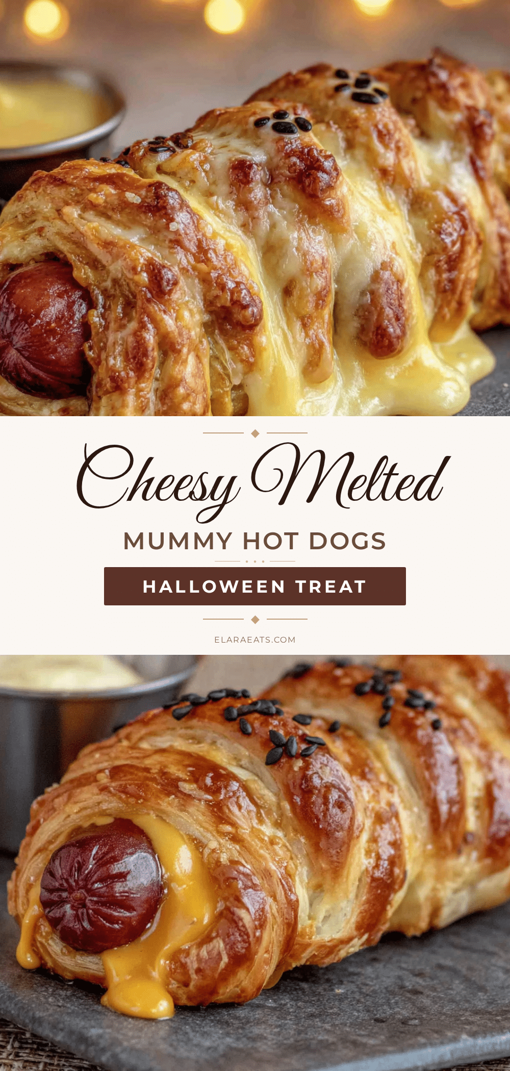 best easy mummy hot dogs with melted cheese recipe
