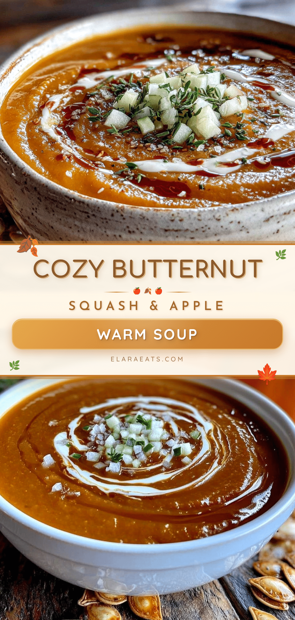 creamy butternut squash apple soup recipe