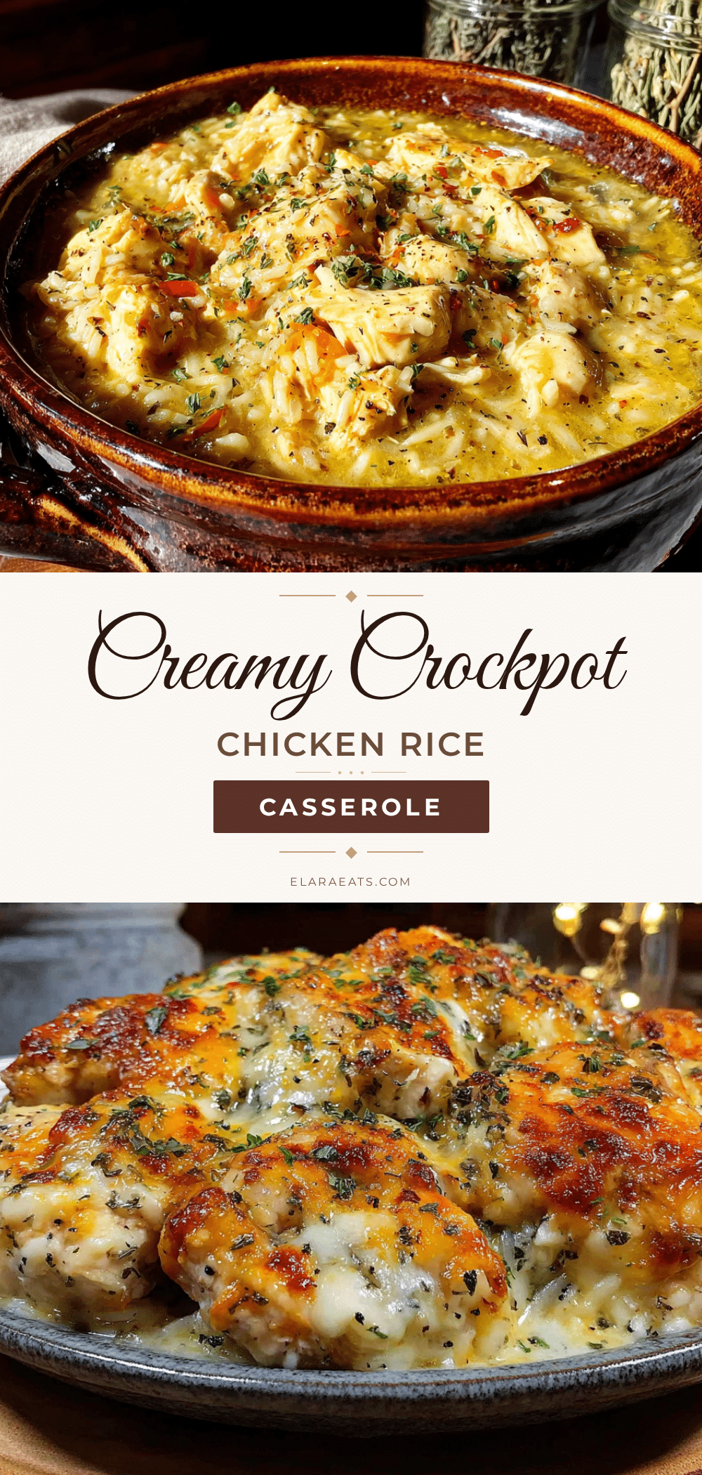 creamy crockpot chicken and rice casserole recipe