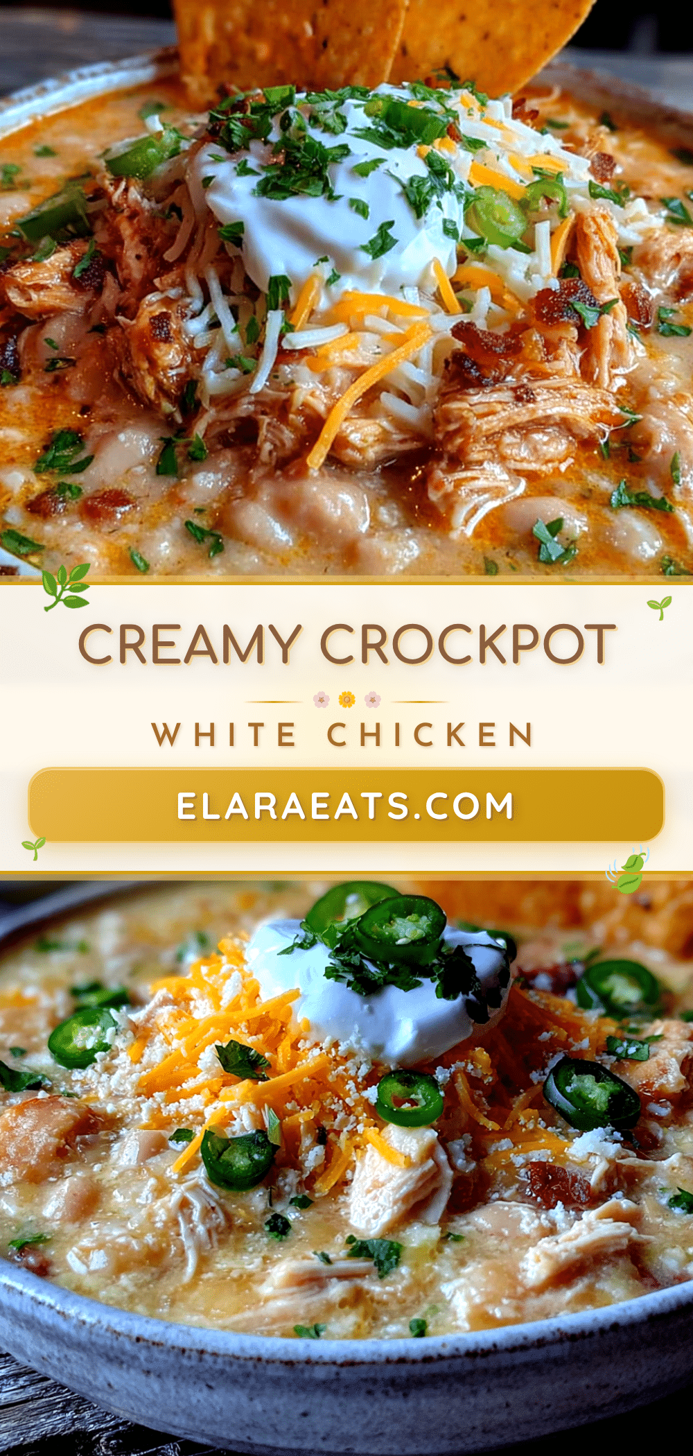 creamy crockpot white chicken chili with cream cheese recipe