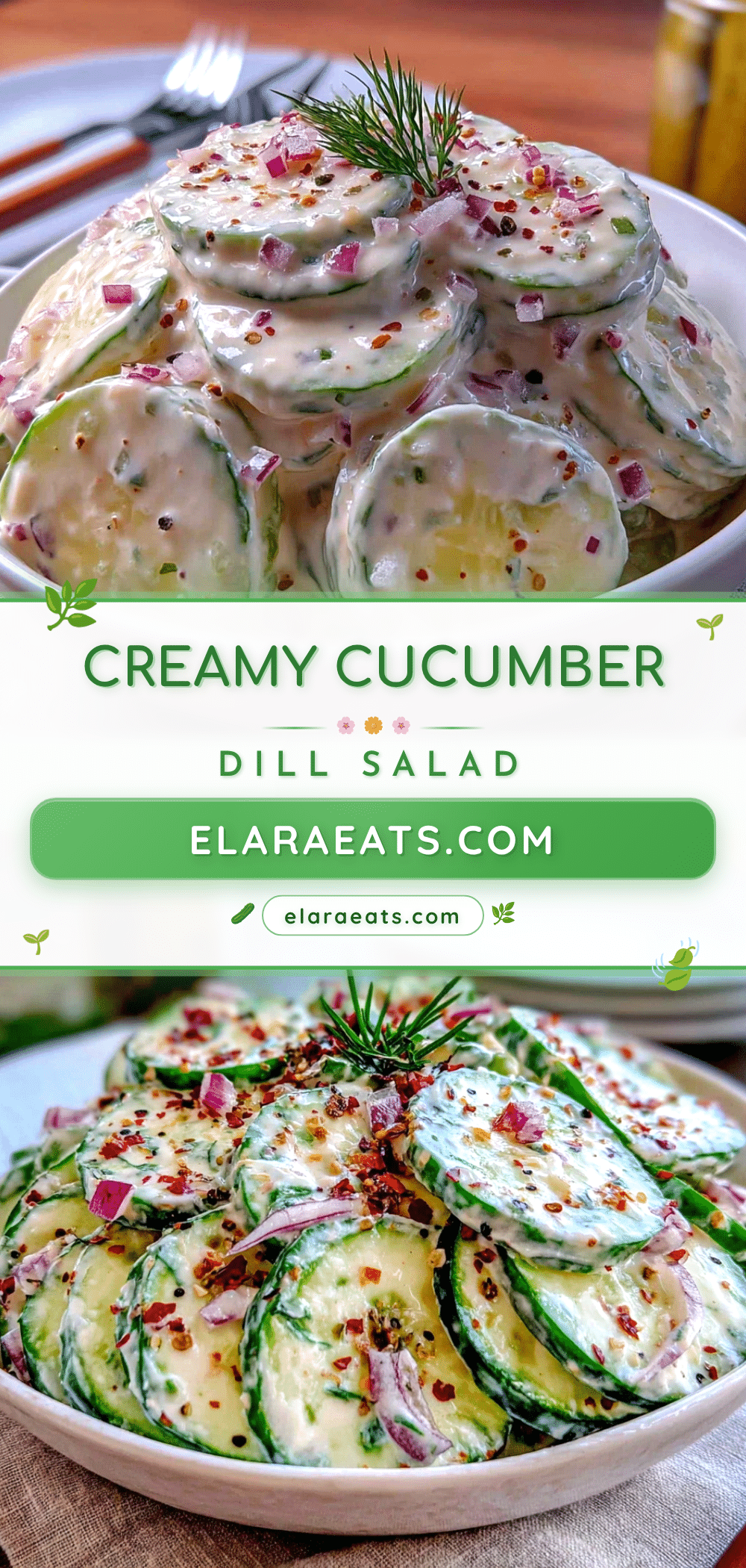 creamy cucumber salad with dill and vinegar recipe