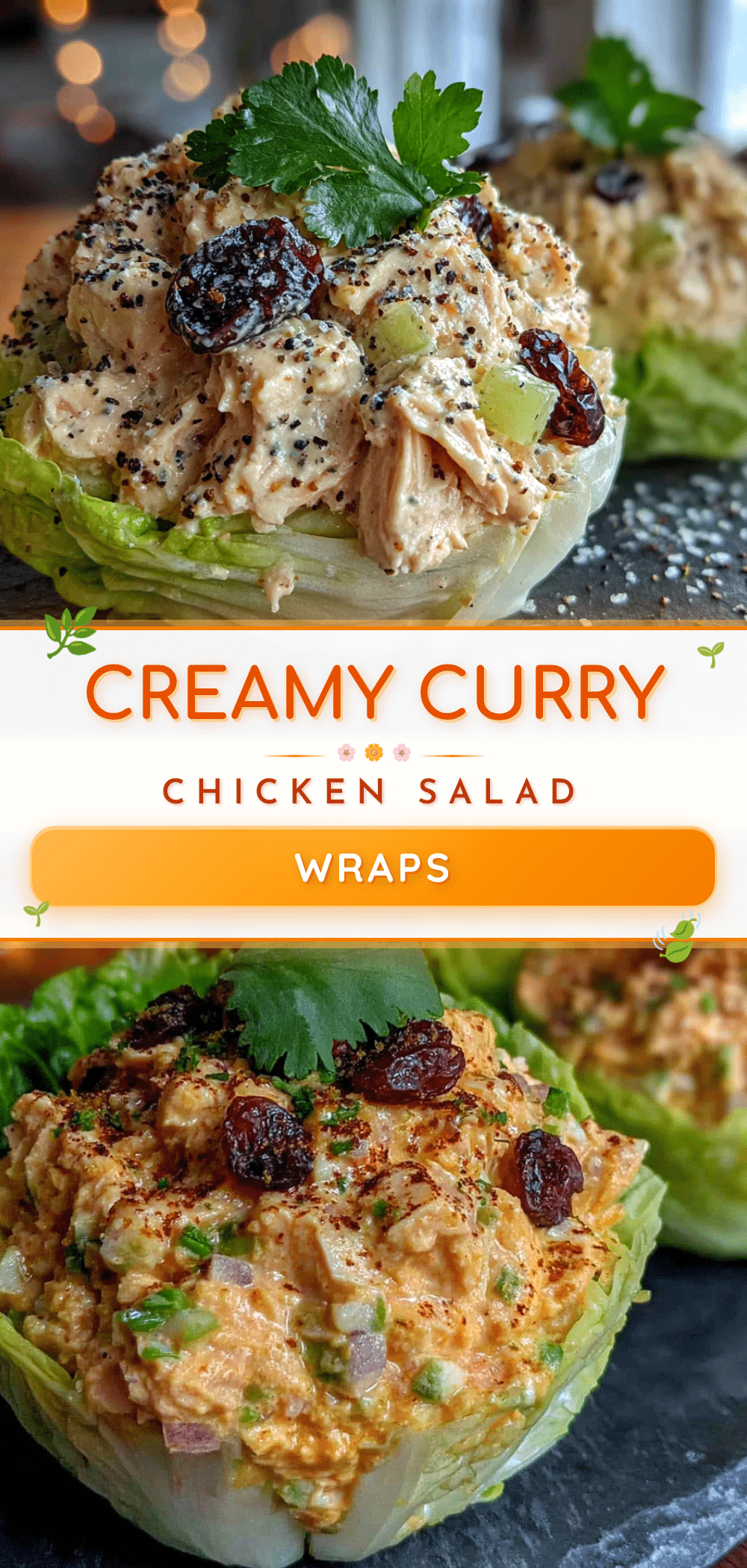creamy curry chicken salad lettuce wraps recipe