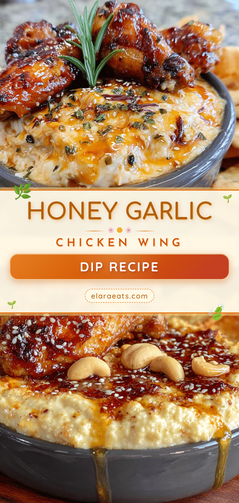 creamy honey garlic chicken wing dip recipe