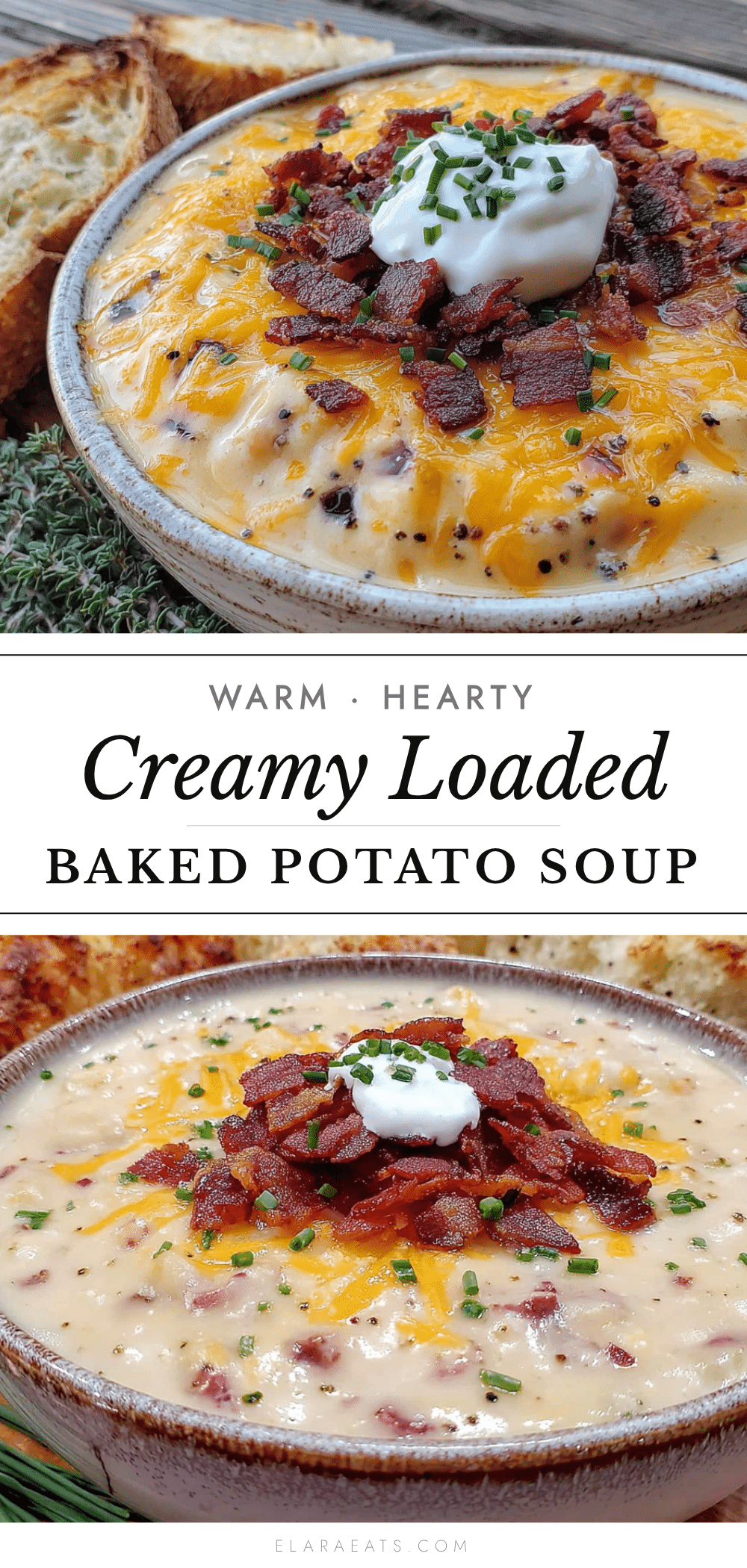creamy loaded baked potato soup with bacon recipe