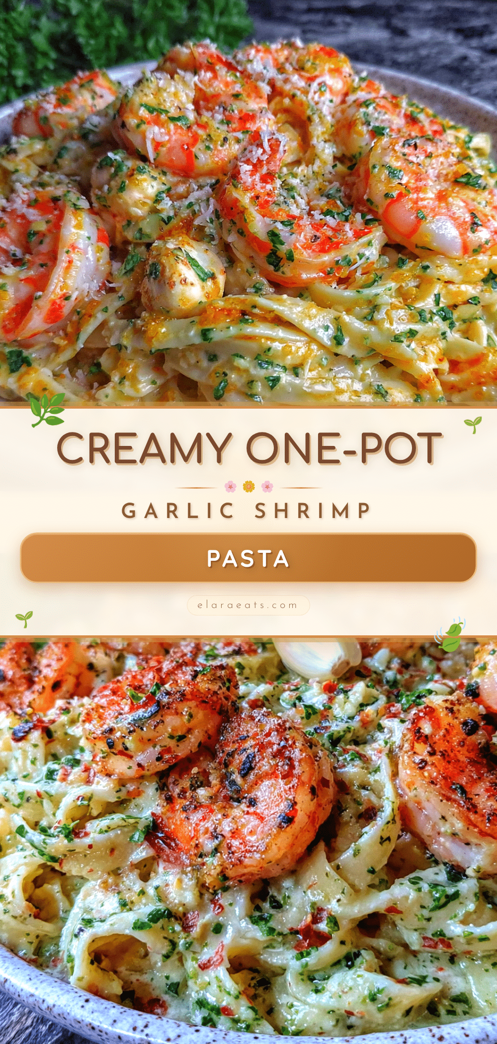 creamy one-pot garlic shrimp pasta recipe