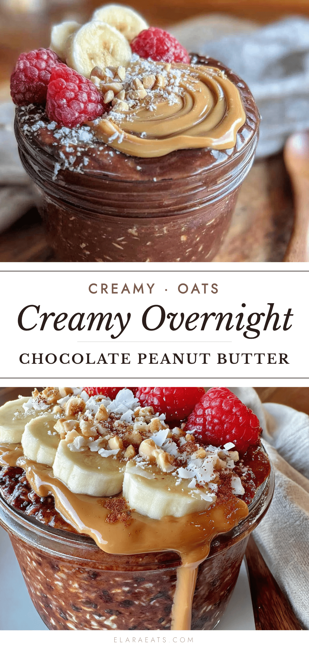 creamy overnight chocolate peanut butter oats recipe