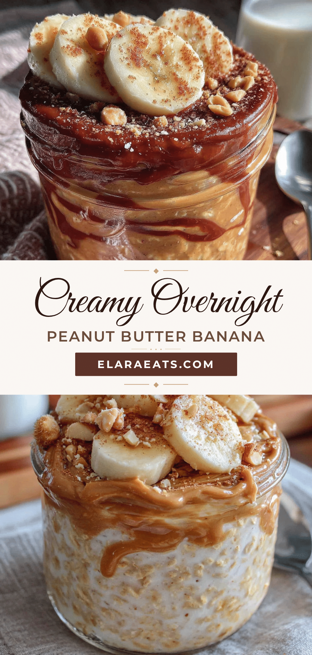 creamy overnight peanut butter banana oats recipe