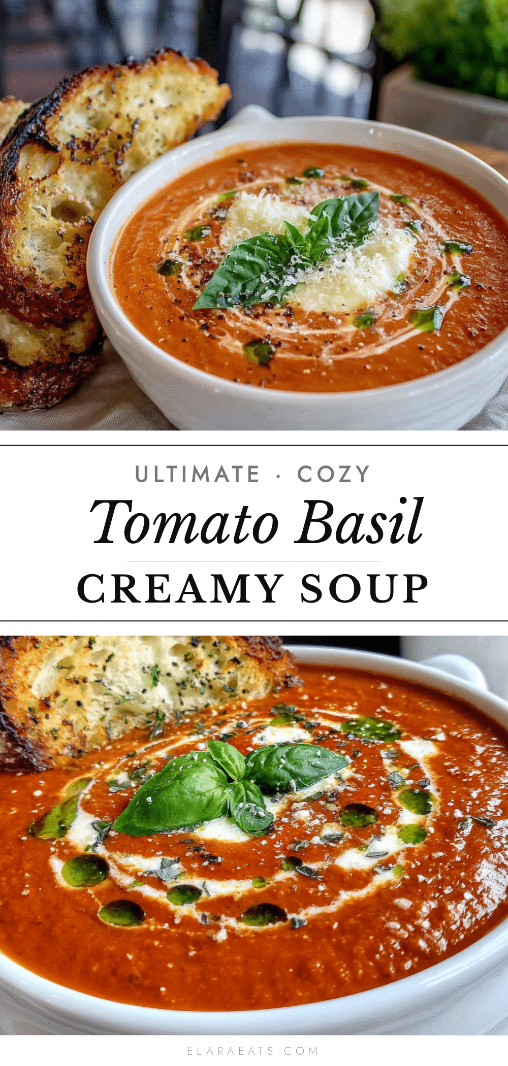 creamy roasted tomato basil soup recipe