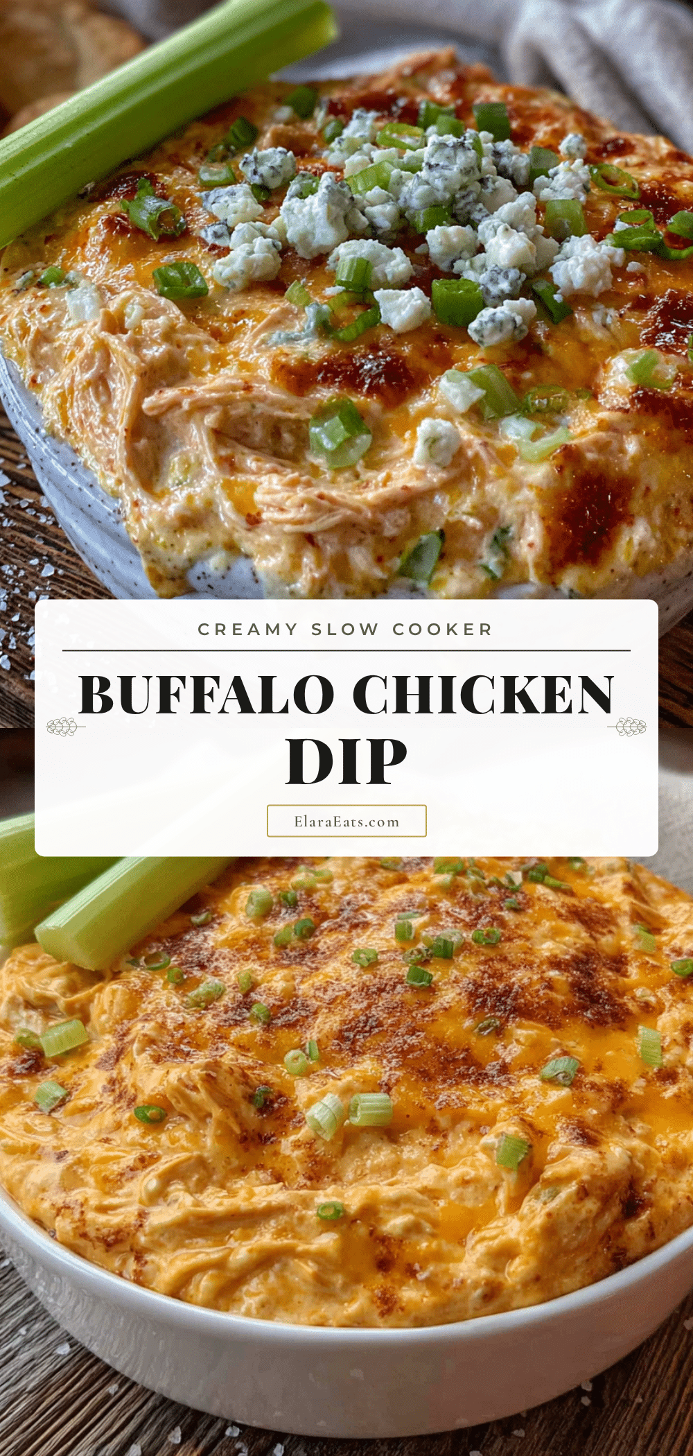 creamy slow cooker buffalo chicken dip with blue cheese recipe
