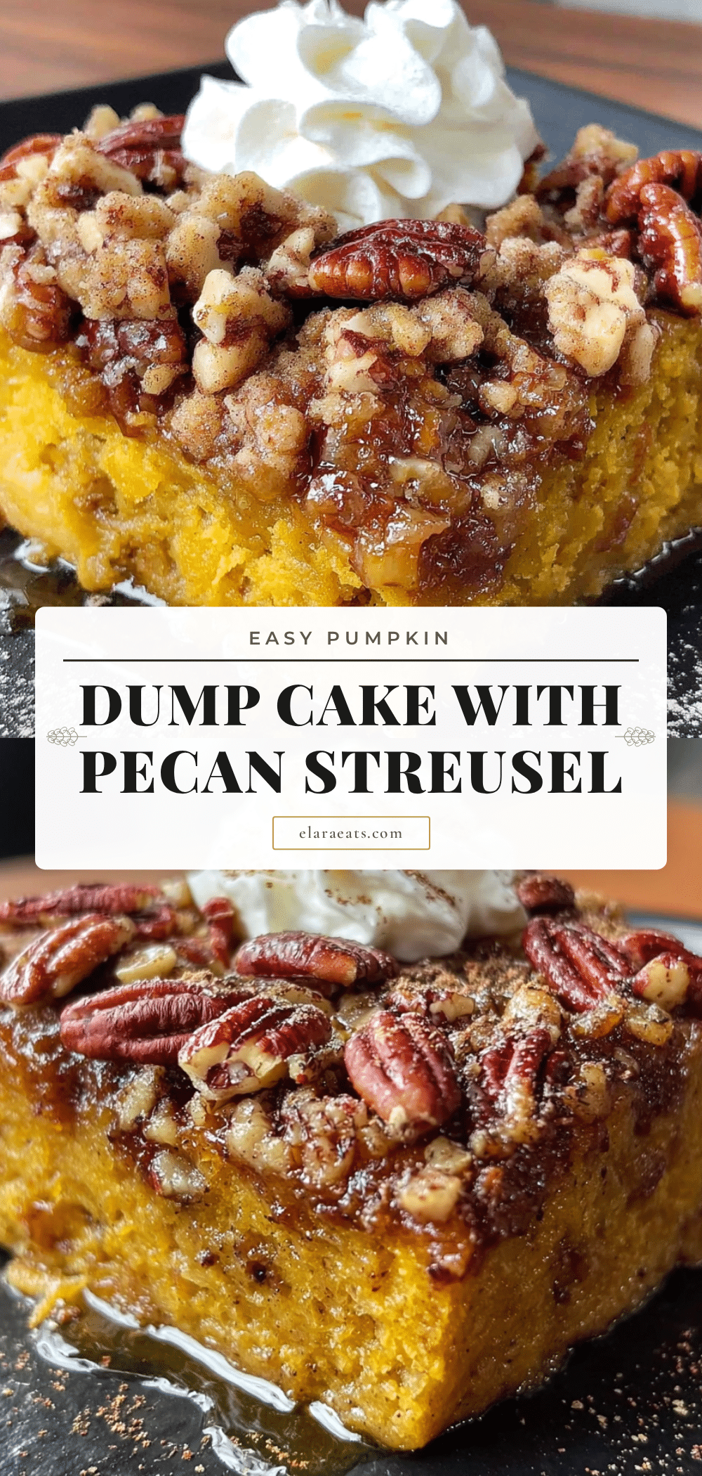 Easy Pumpkin Dump Cake with Pecan Streusel recipe