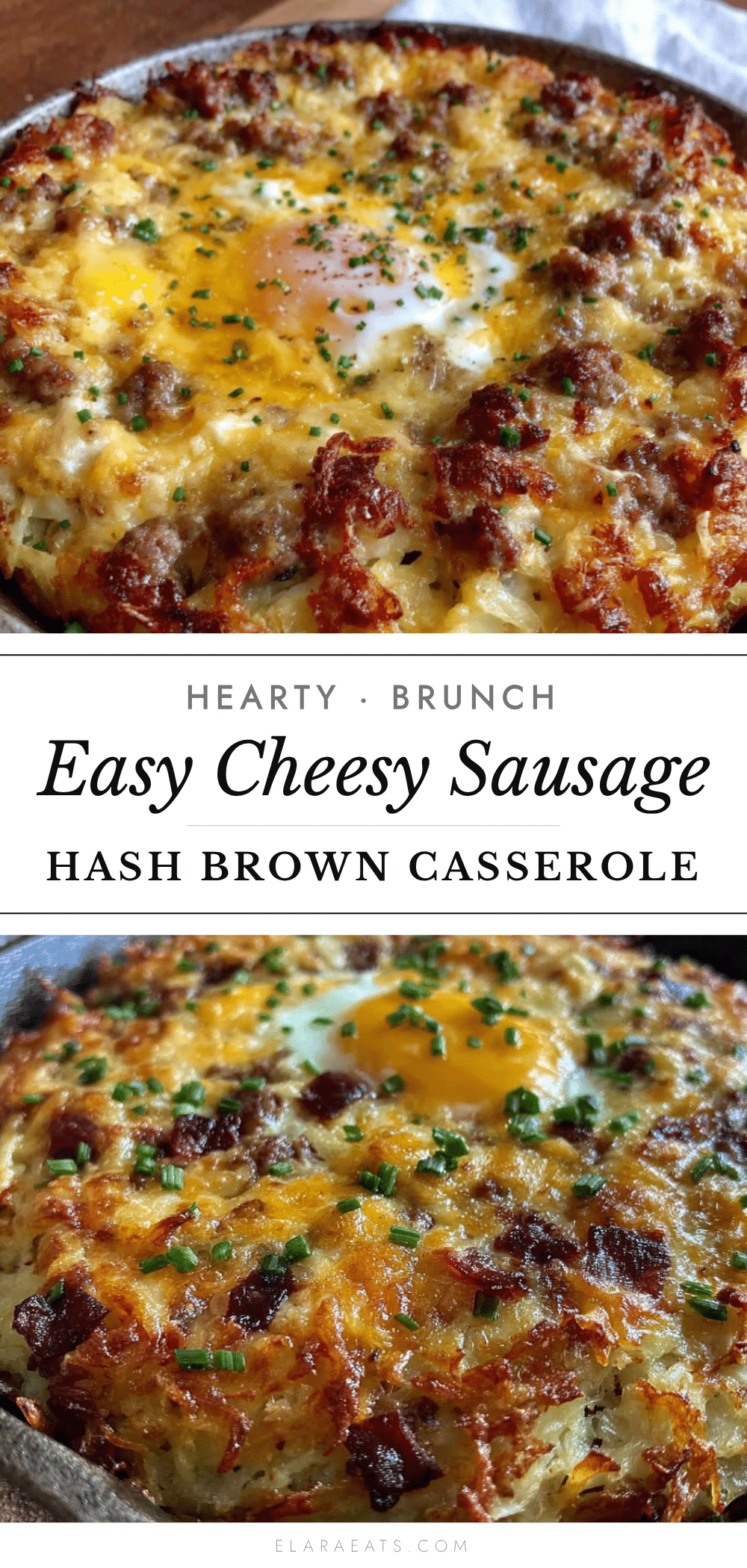 easy sausage and hash brown breakfast casserole recipe