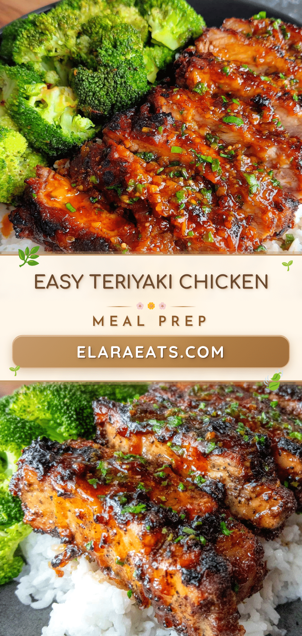 Easy Teriyaki Chicken Meal Prep Bowls with Broccoli recipe