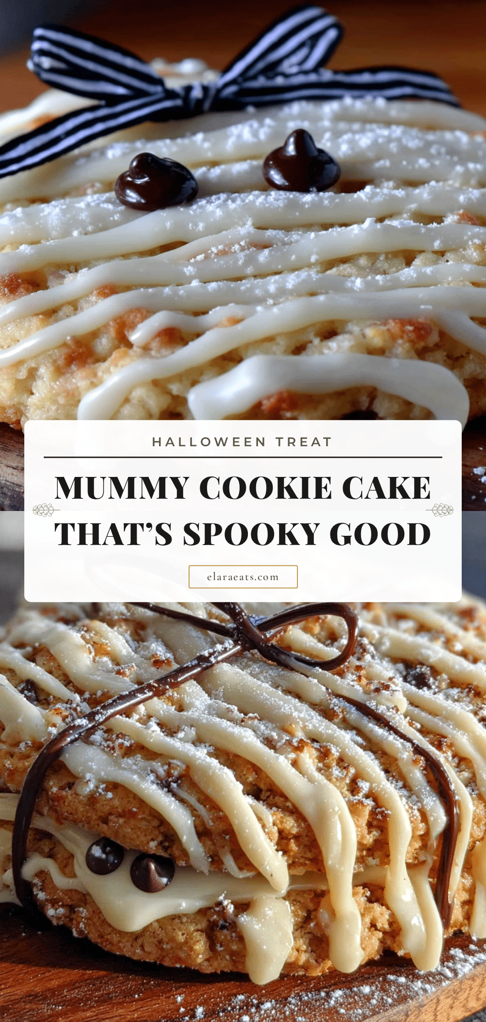 Halloween Mummy Cookie Cake recipe