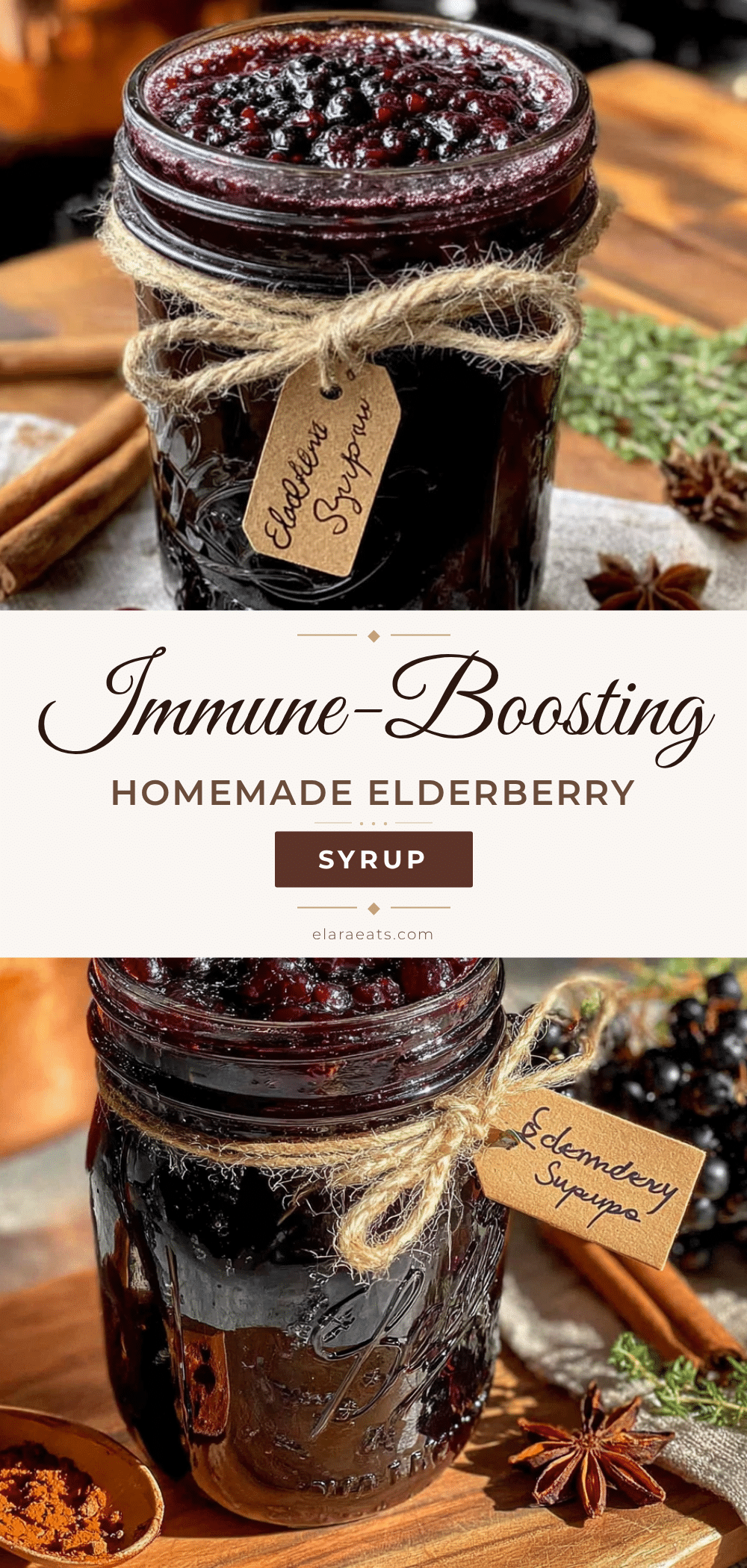 homemade elderberry syrup for immune support recipe
