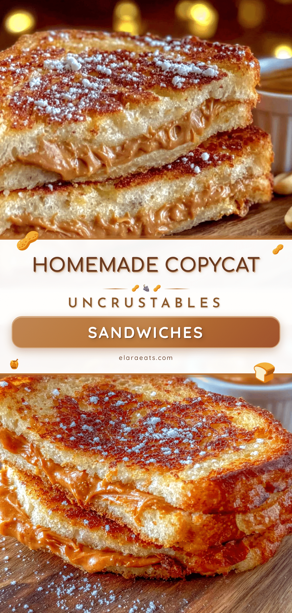 Homemade Uncrustables Peanut Butter Sandwiches recipe