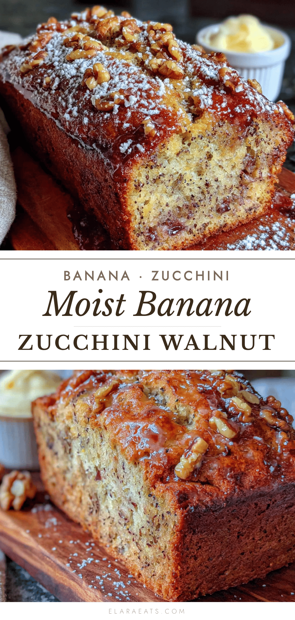 moist banana zucchini bread with toasted walnuts recipe
