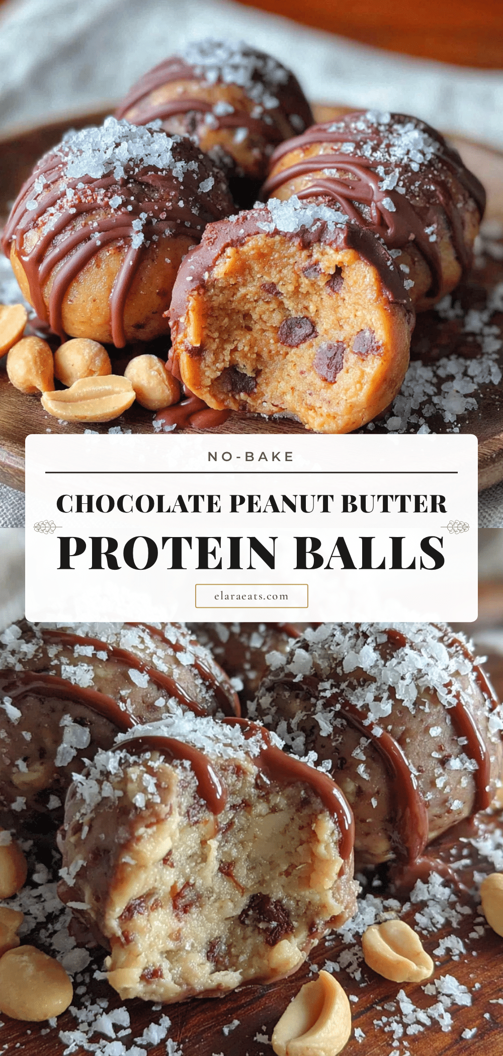 no-bake chocolate peanut butter protein balls recipe