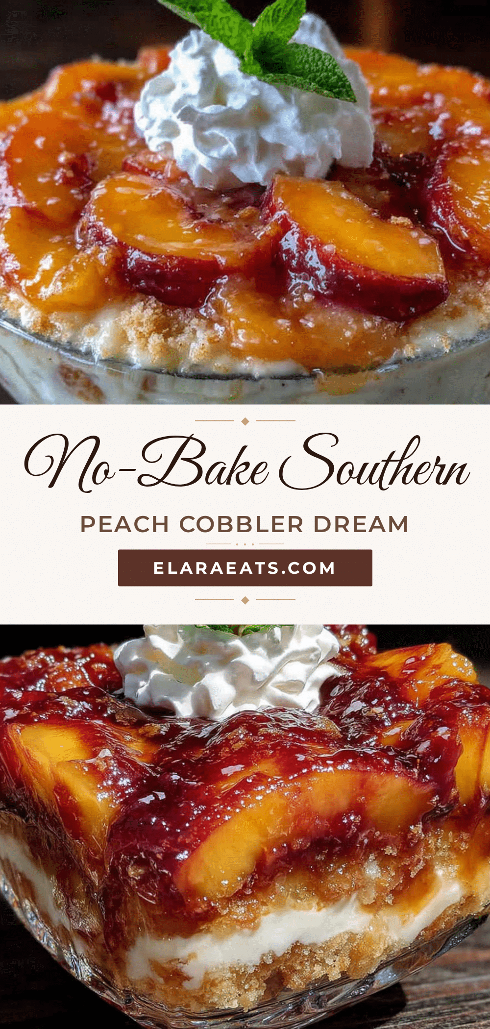 no-bake peach cobbler recipe