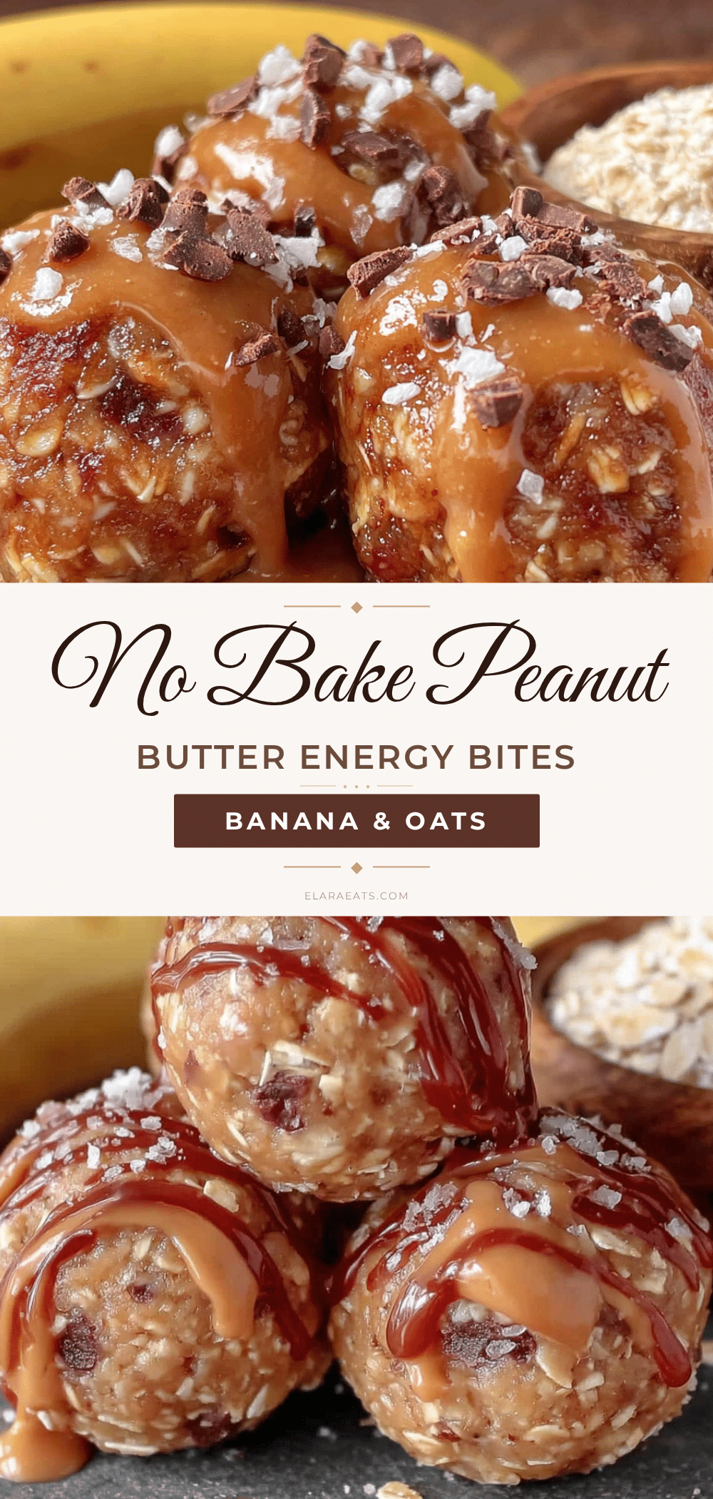 no-bake peanut butter banana energy bites recipe