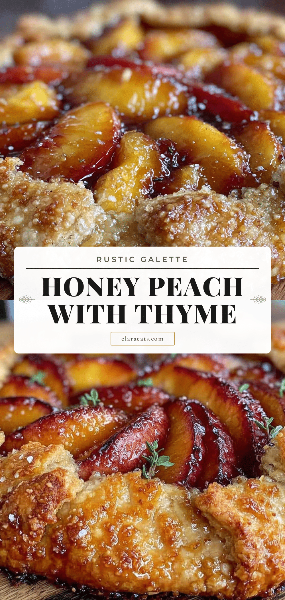 peach galette with honey and thyme recipe