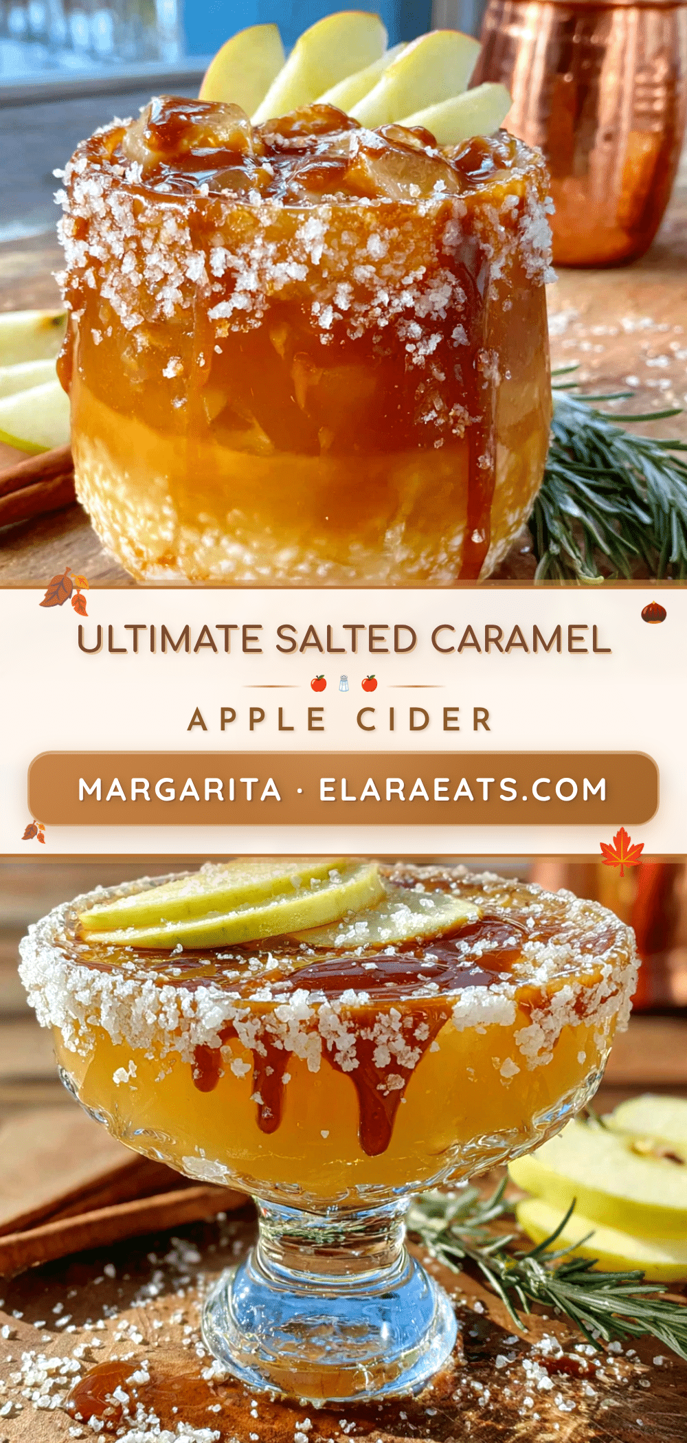 perfect salted caramel apple cider margarita recipe