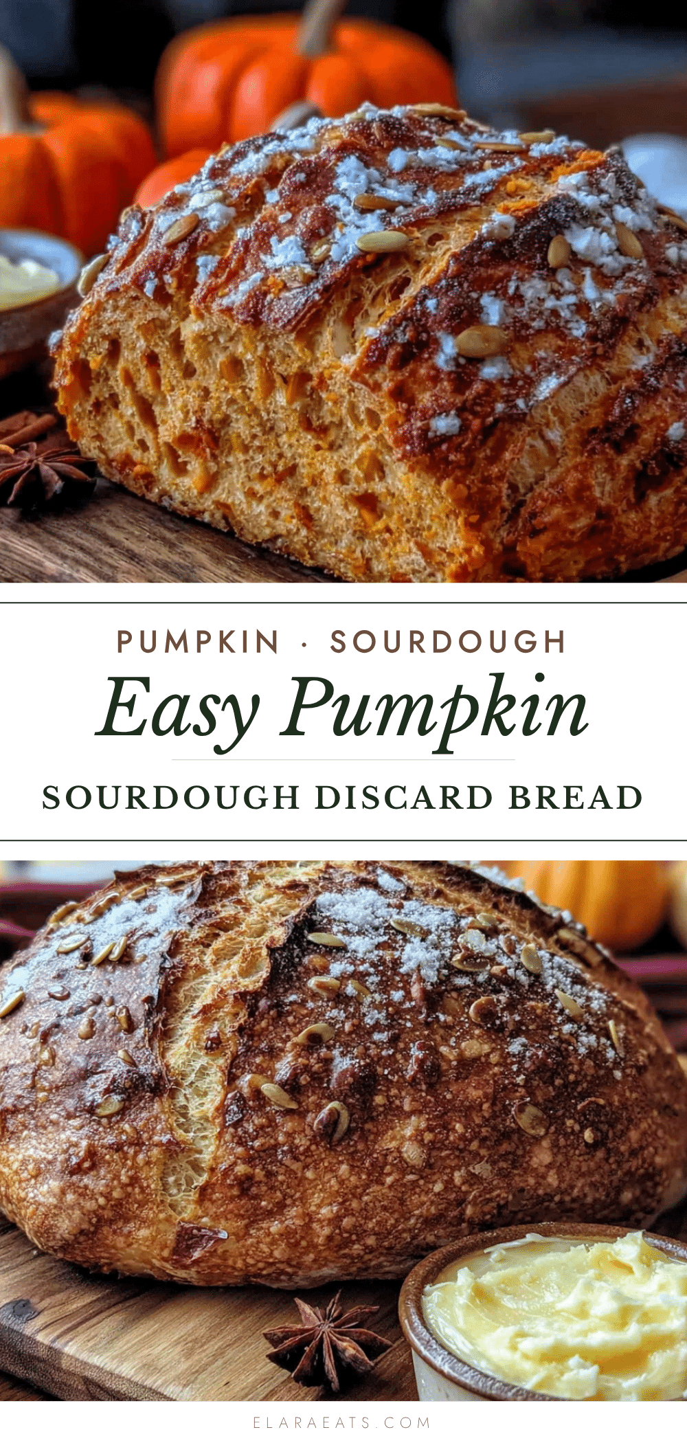 pumpkin sourdough discard bread recipe