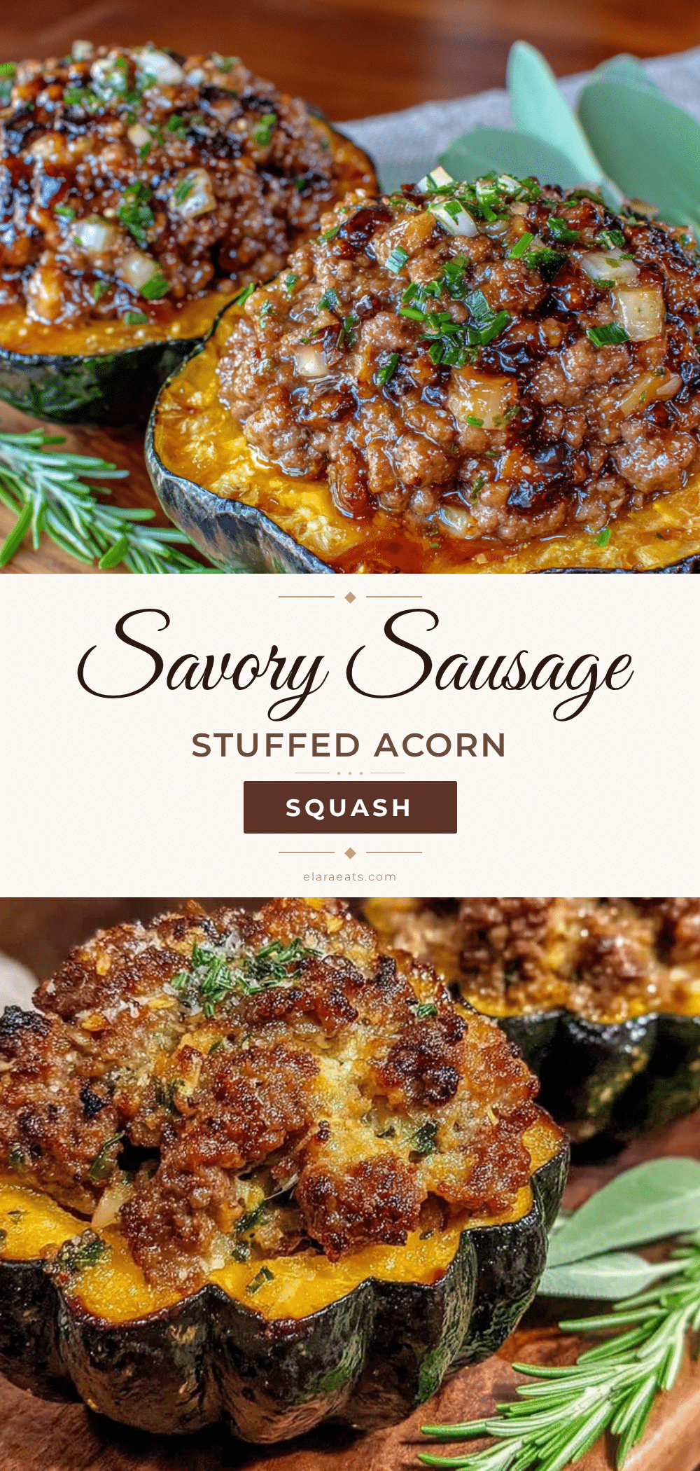 sausage stuffed acorn squash recipe