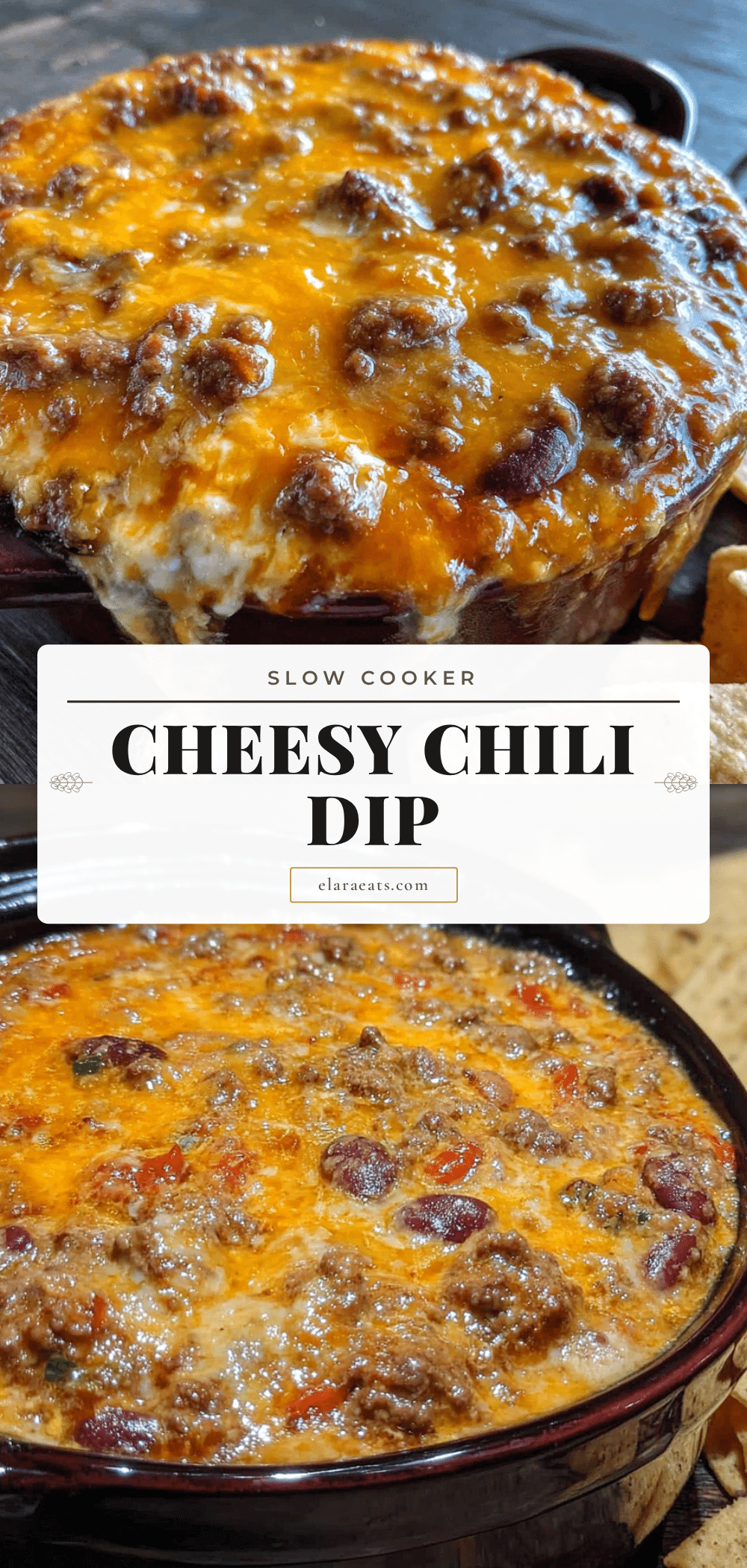 slow cooker chili cheese dip recipe