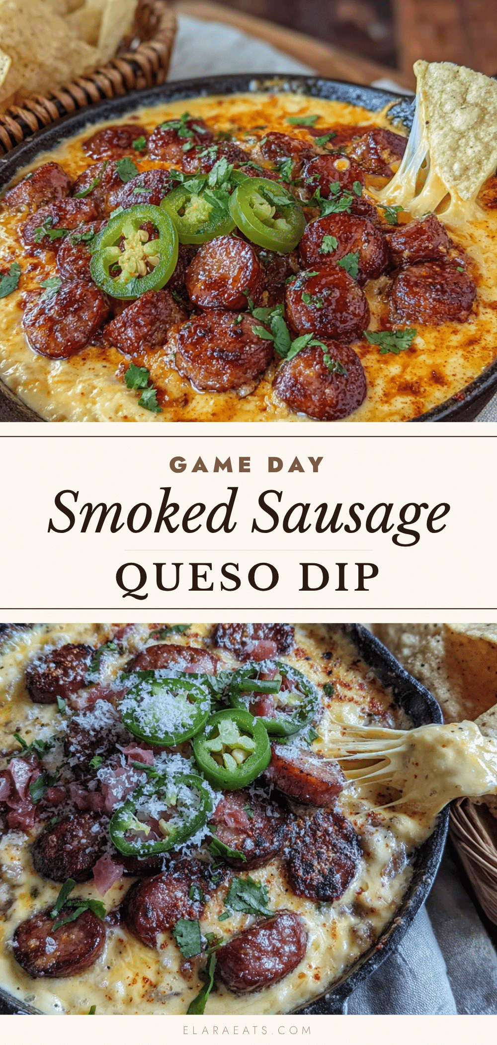 smoked sausage queso dip recipe