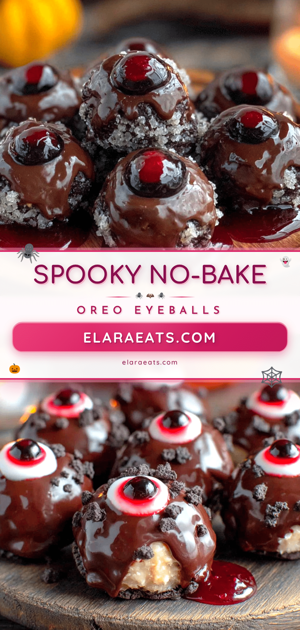 spooky no-bake oreo truffle eyeballs recipe