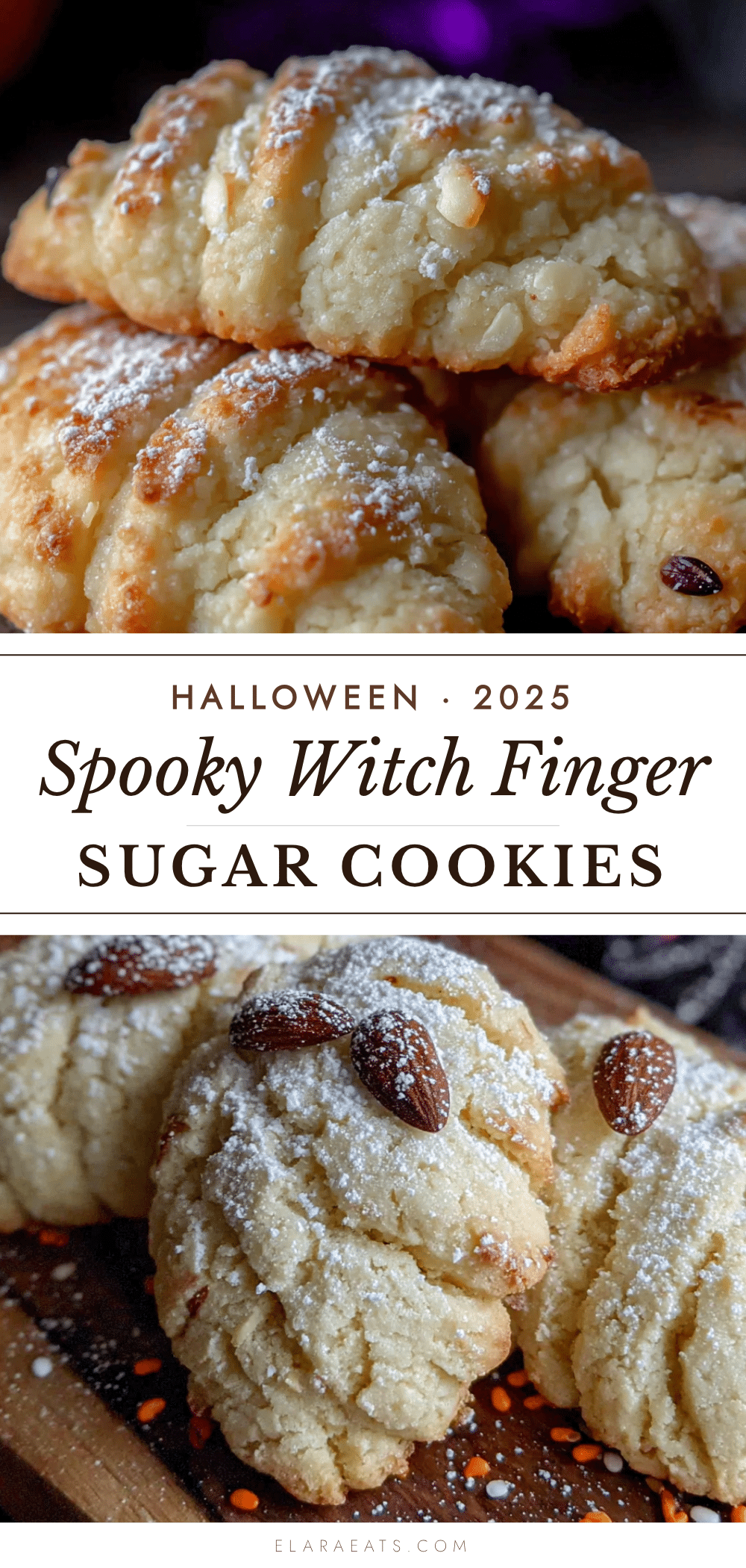 Spooky Witch Finger Halloween Sugar Cookies recipe